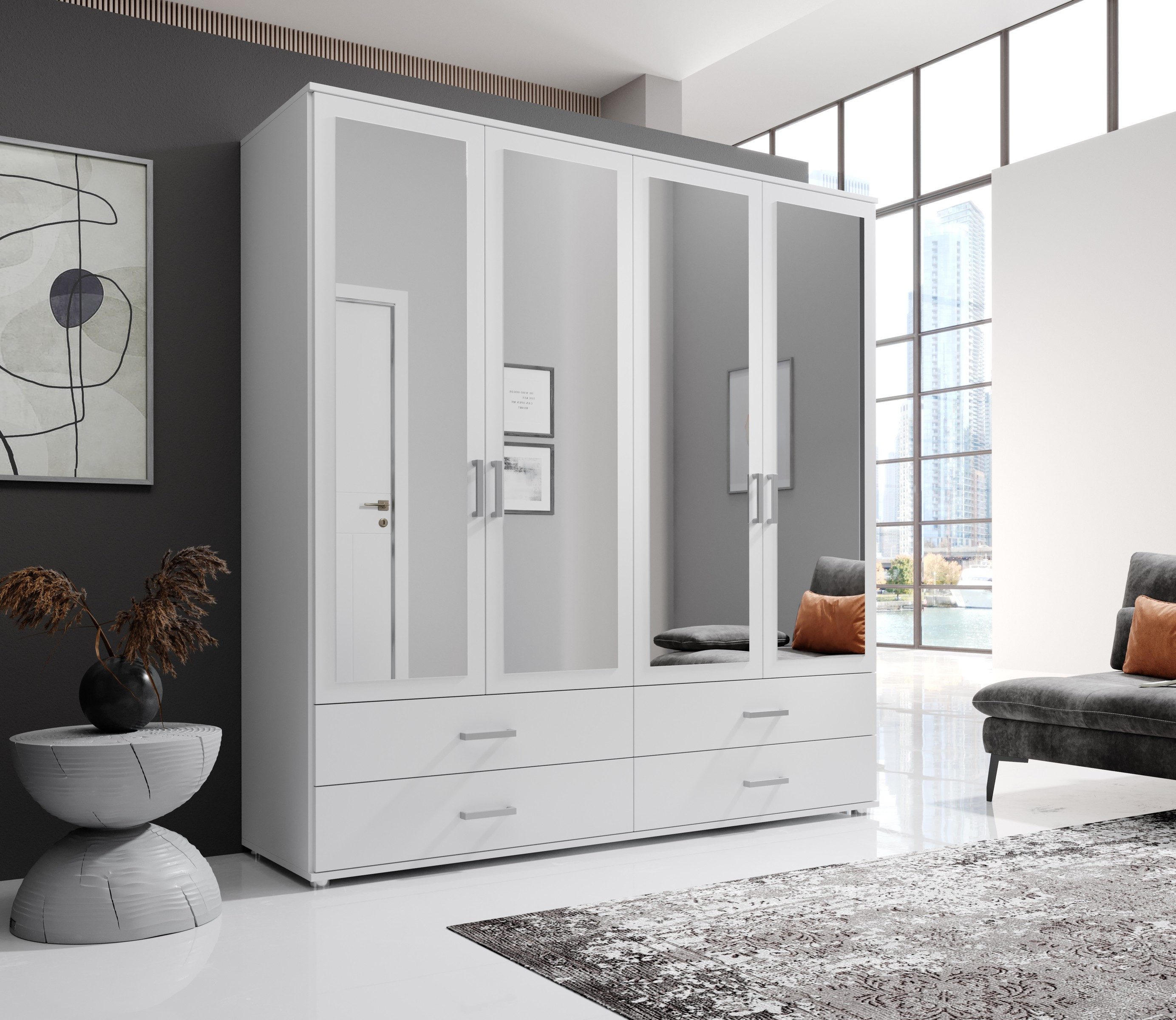 Pol-Power Kleiderschrank 180 x 190 x 51 cm (B/H/T)