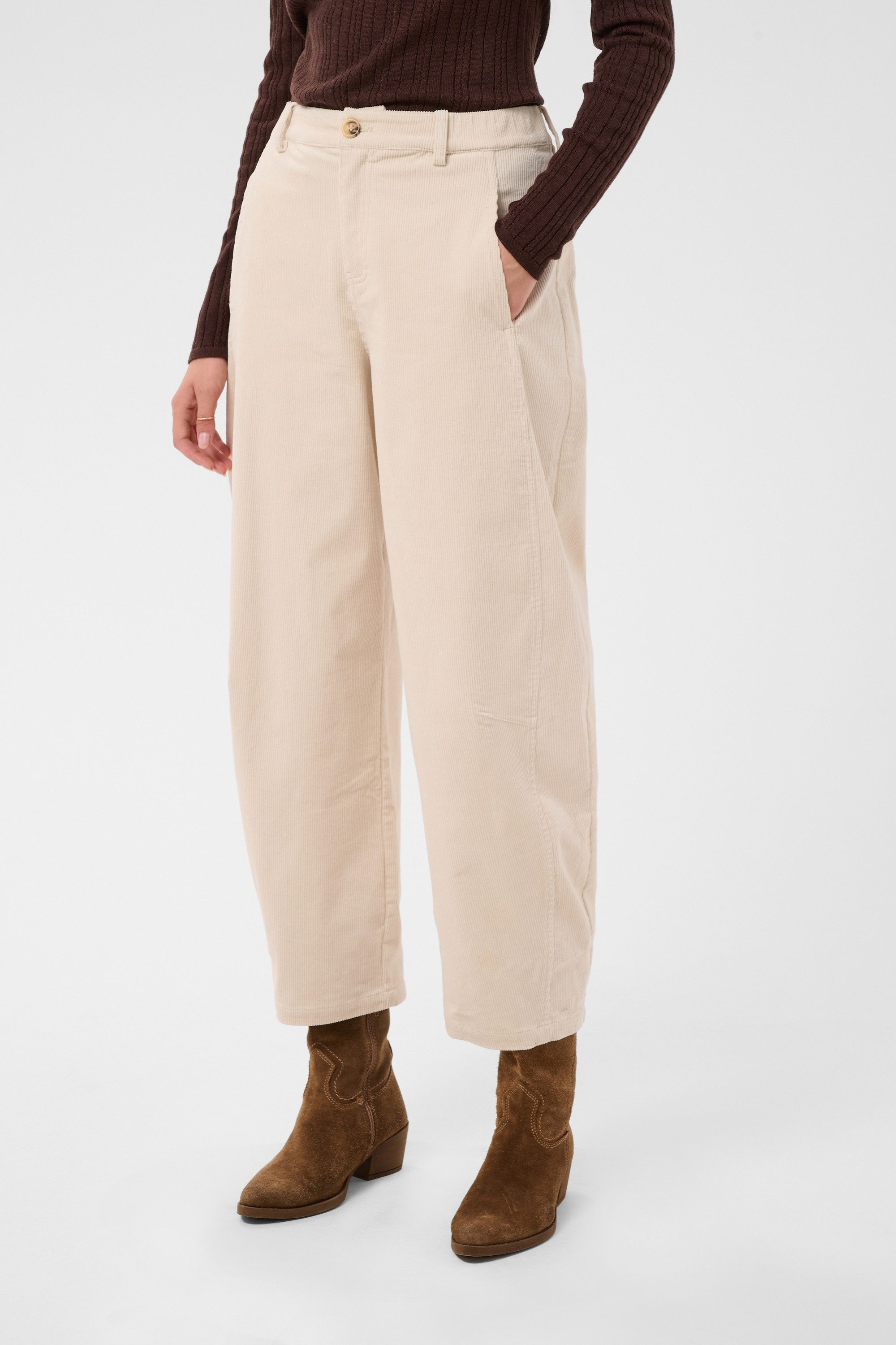 Cream Stoffhose Casual Hose CRBalllie