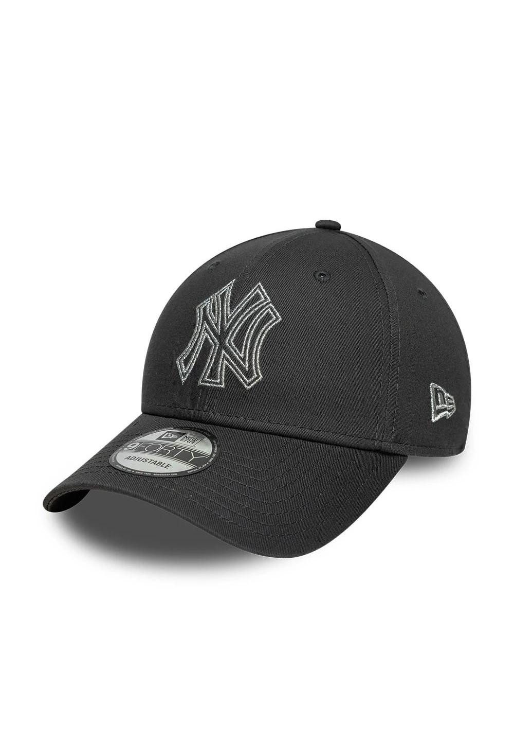New Era Baseball Cap New York Yankees Metallic Outline 9Forty Adjustable Cap New Era Anthra (1-St)