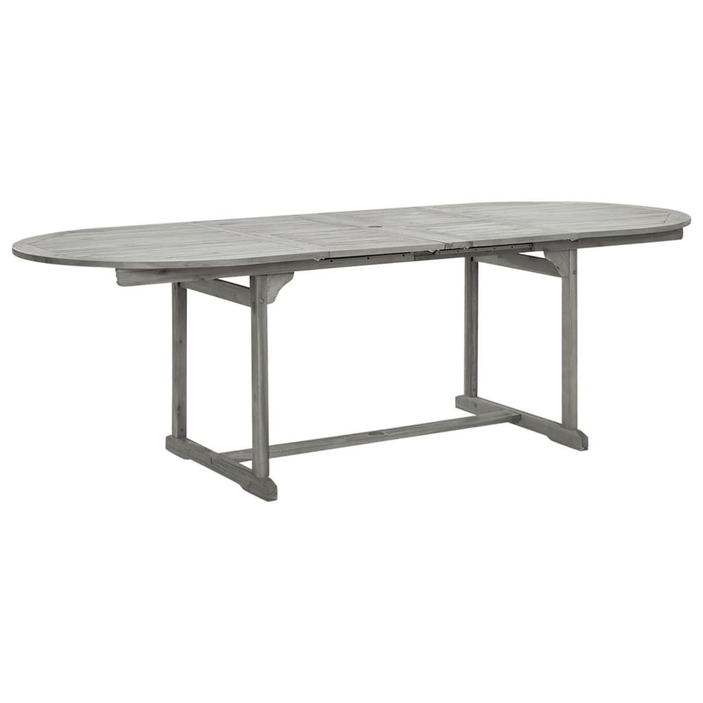 Gartentisch 240 x 100 x 75 cm Garten-Esstisch 160-240x100x75 cm Massivholz Akazie