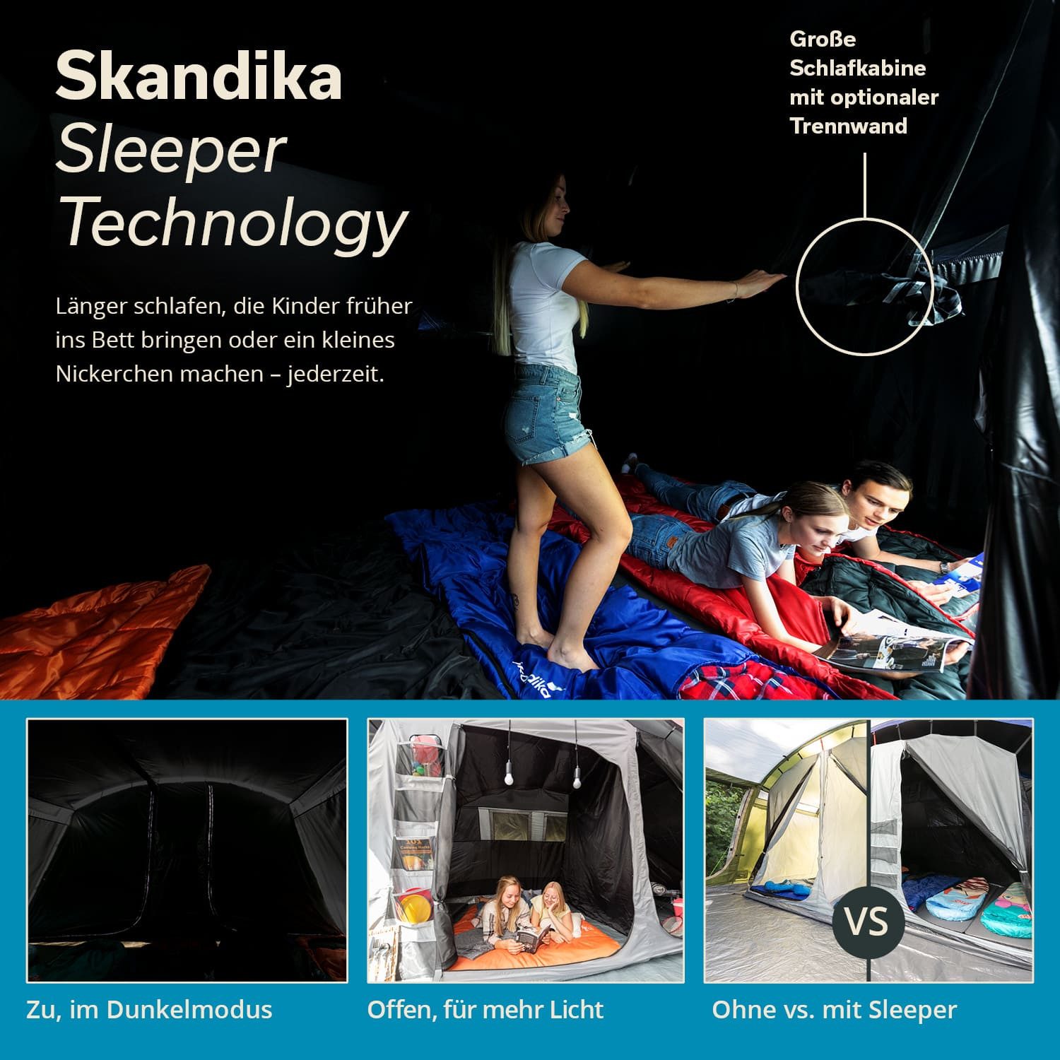 Skandika Gruppenzelt Hurricane 12 Sleeper Protect, günstig online kaufen