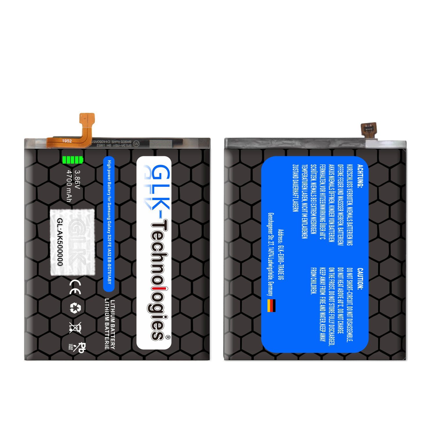 GLK-Technologies High Power Ersatzakku kompatibel mit Original Samsung Akku EB-BG781ABY Galaxy A52 5G A52s Batterie GLK-Technologies inkl. Werkzeug Set Kit Handy-Akku 4700 mAh (3.86 V)