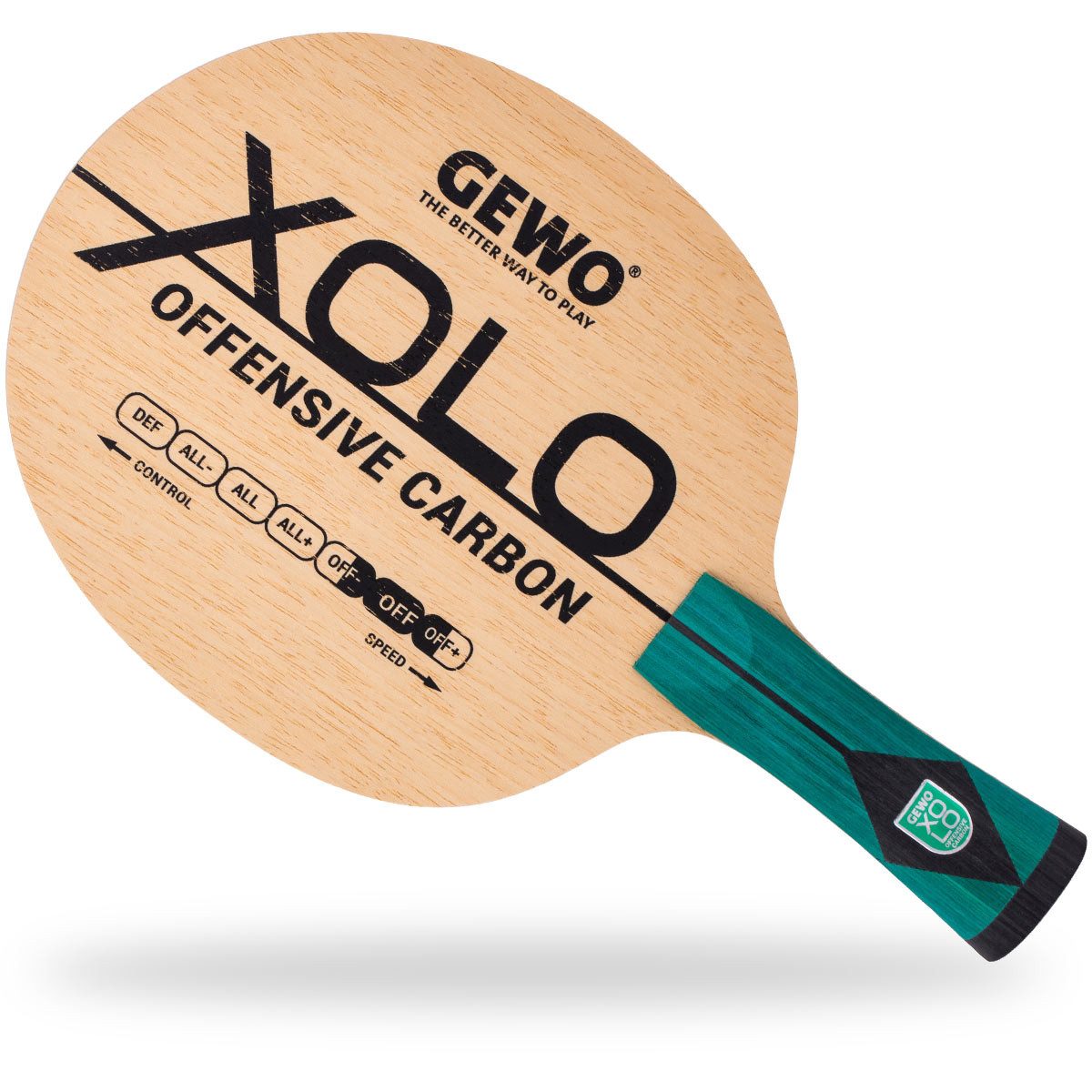 Tischtennisschläger Holz Xolo Offensive Carbon Tischtennisholz, konkav