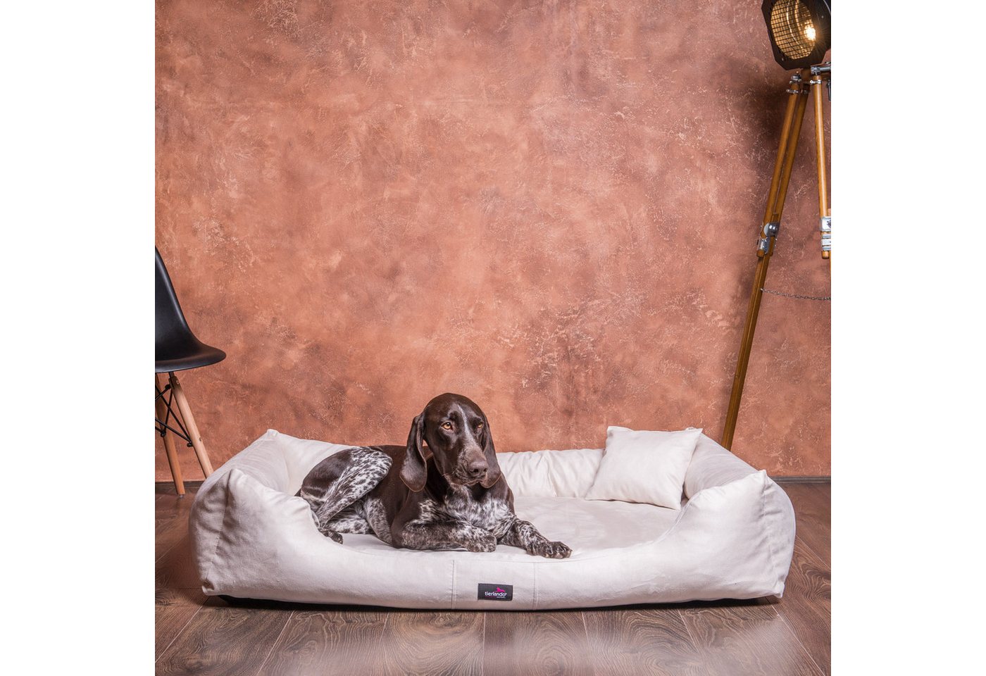 Thumbnail - tierlando® Tierbett Orthopädisches Hundebett PLUTO SOFT, Visco, Samtweiches Velours