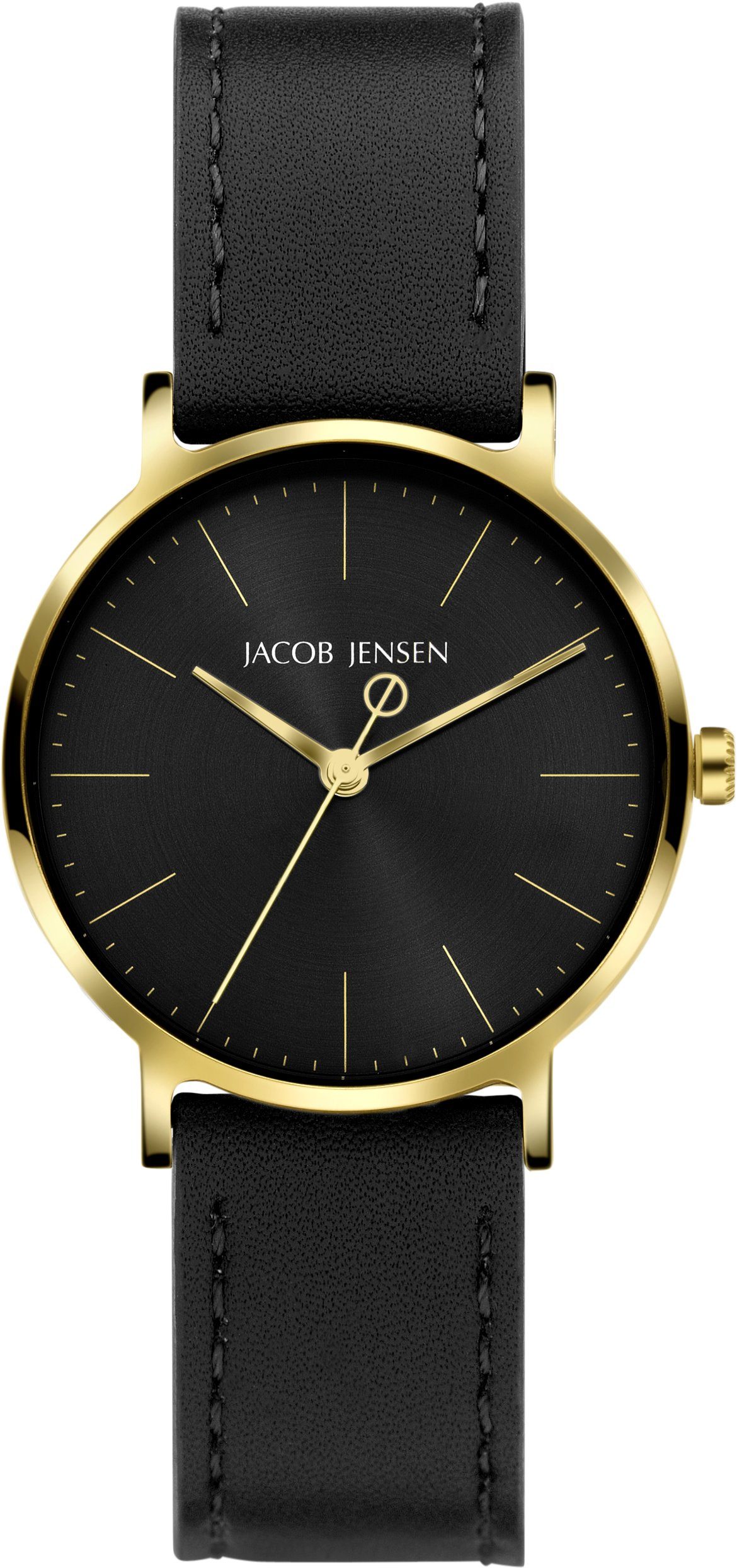 Jacob Jensen Timeless Titanium ⌀32mm, Nordic Schwarz Titanuhr Damenuhr Super leicht