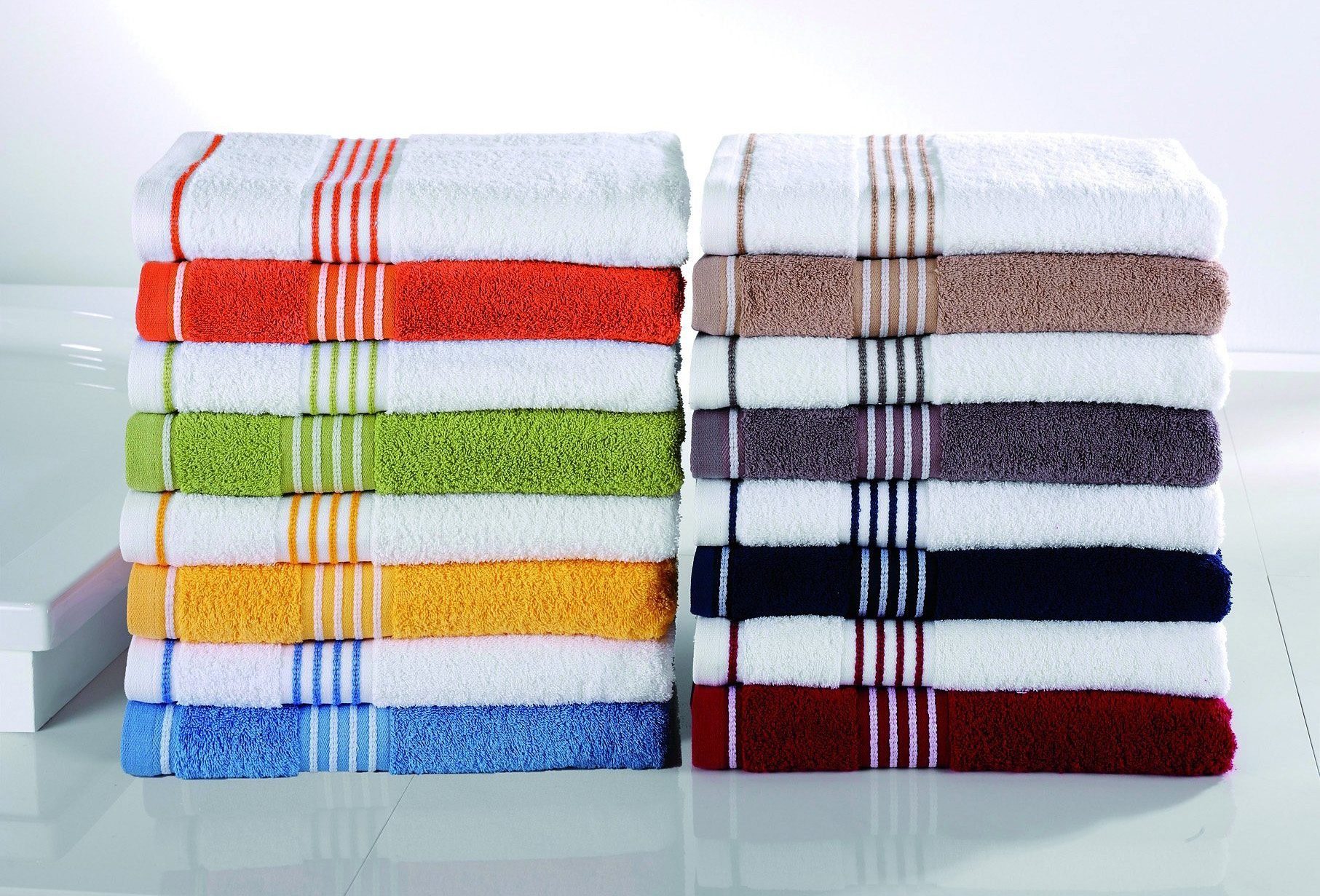 Gözze Badetuch Rio, Walkfrottee (1-St), mit feiner Streifenbordüre günstig online kaufen