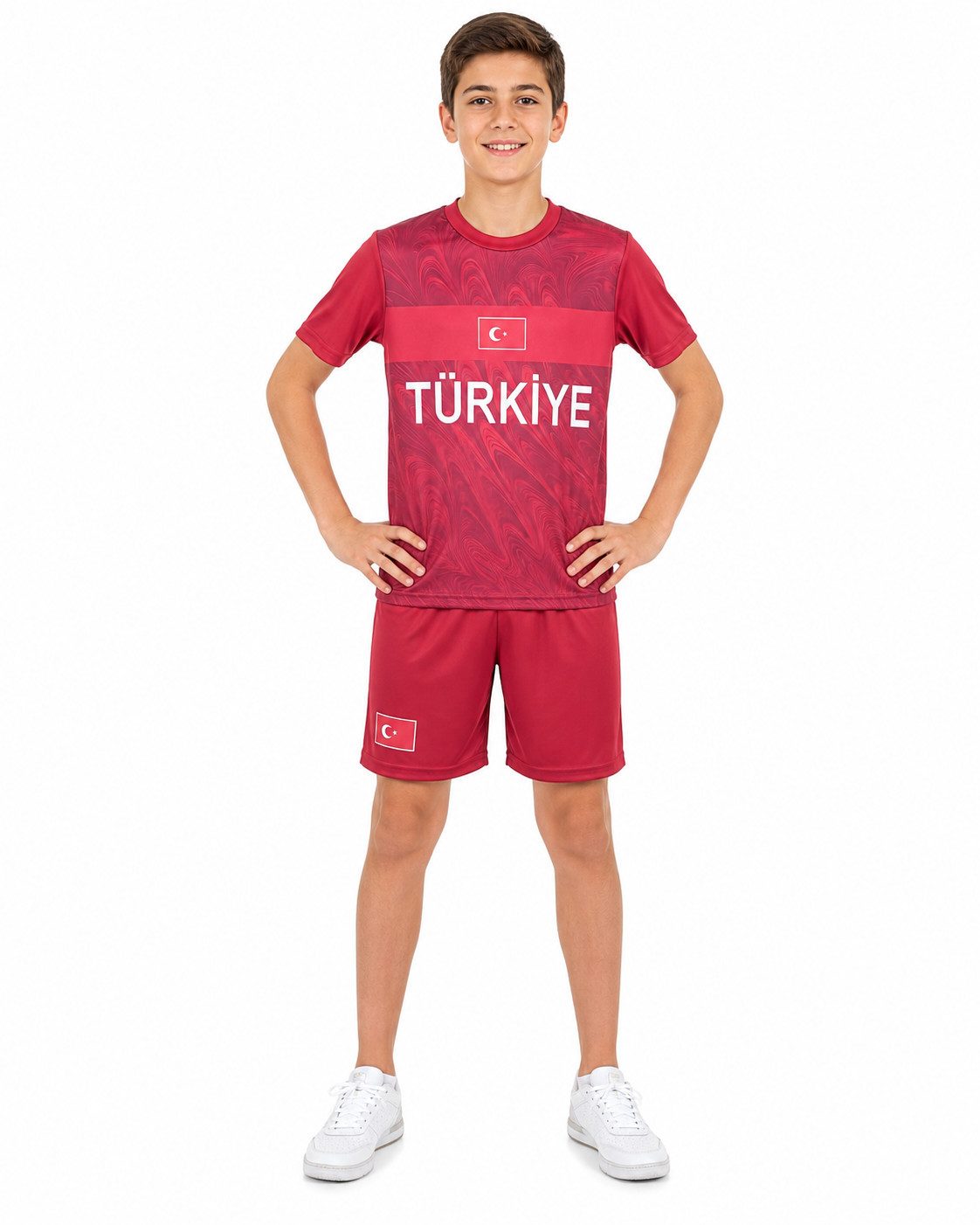 Fashion Boy Fußballtrikot Fußball Fan Set Türkei Trikot + Shorts, JStur (Set)