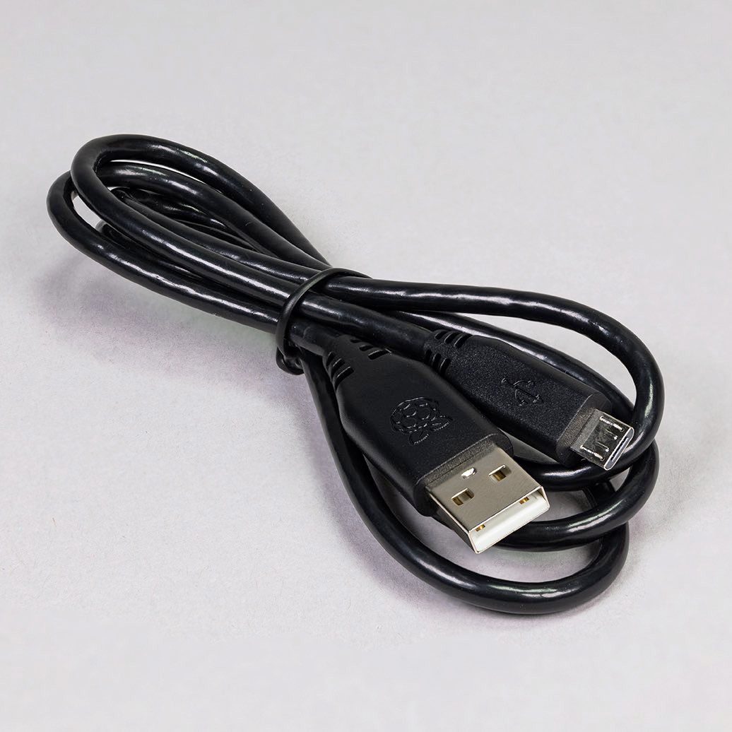 offizielles Raspberry Pi Micro USB Kabel, schwarz, 1,0m USB-Kabel