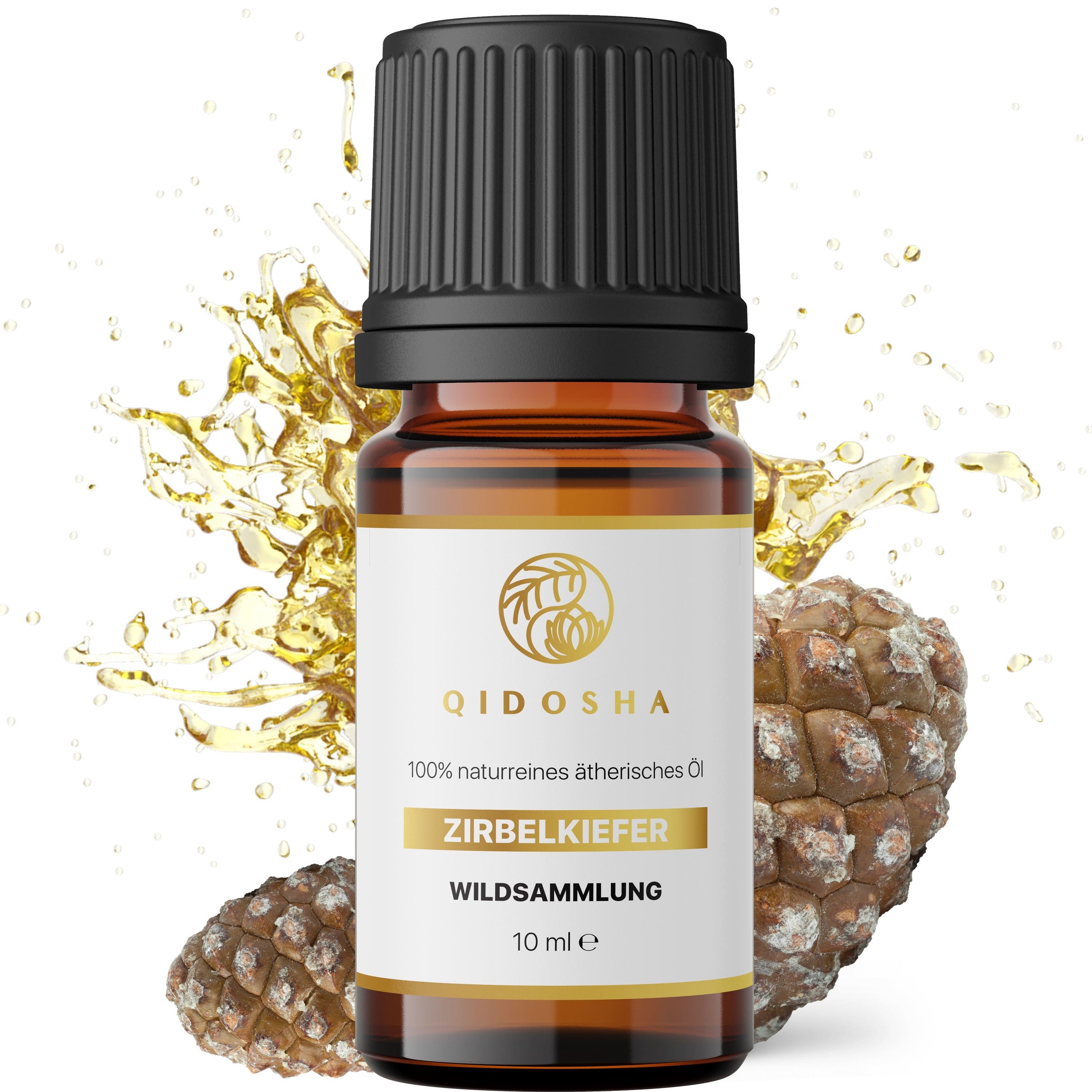 QIDOSHA Duftöl Zirbelkiefer Ätherisches Öl, 100 % naturreines ätherisches Zirbenöl