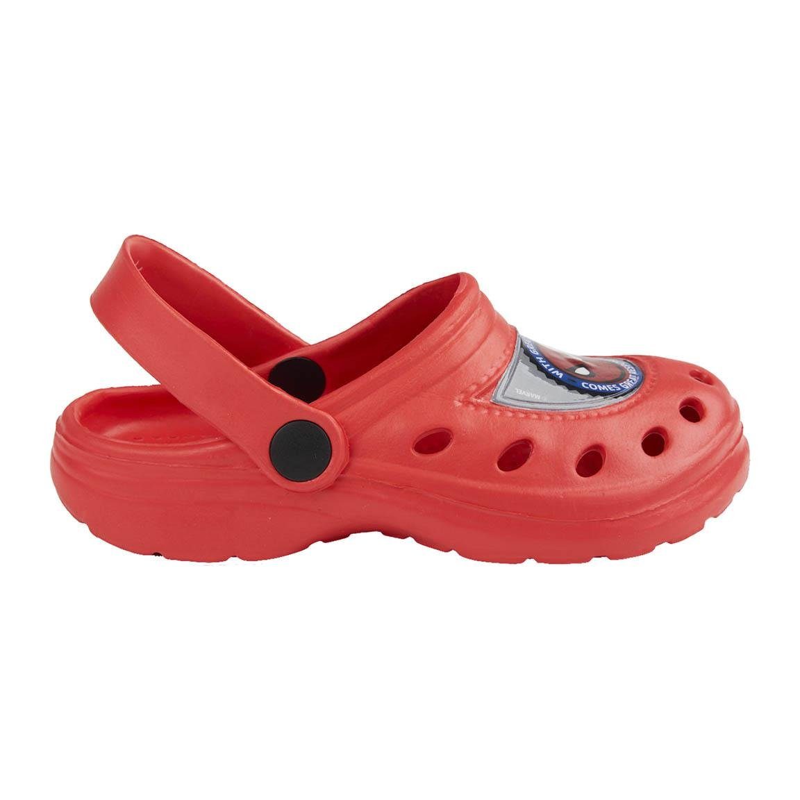 Marvel Spidey Clogs Kinder - Blau-Rot Mit Spinnennetz Design - Strandschuhe Unisex