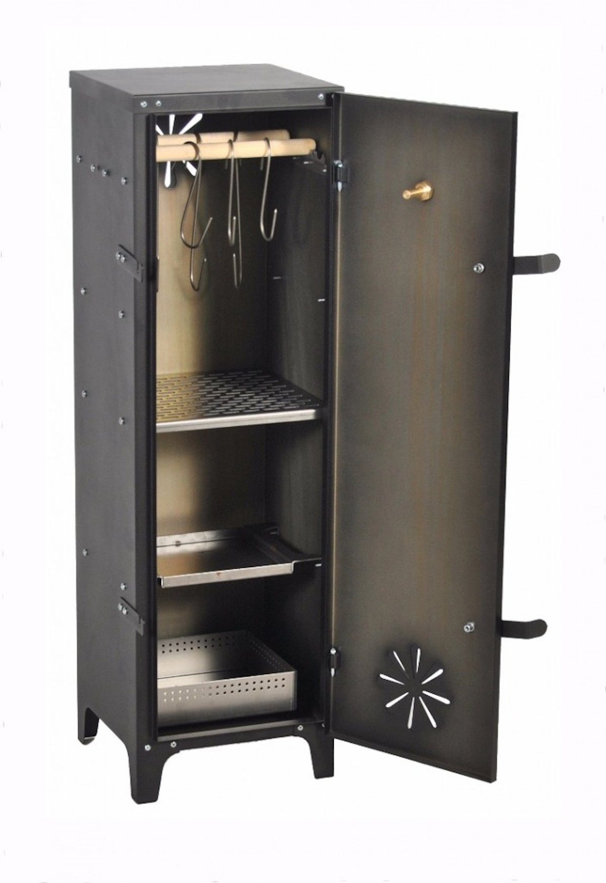 Gardener Räucherofen Smoker Design 130, freistehend, mit Thermometer, 30x30x100 cm