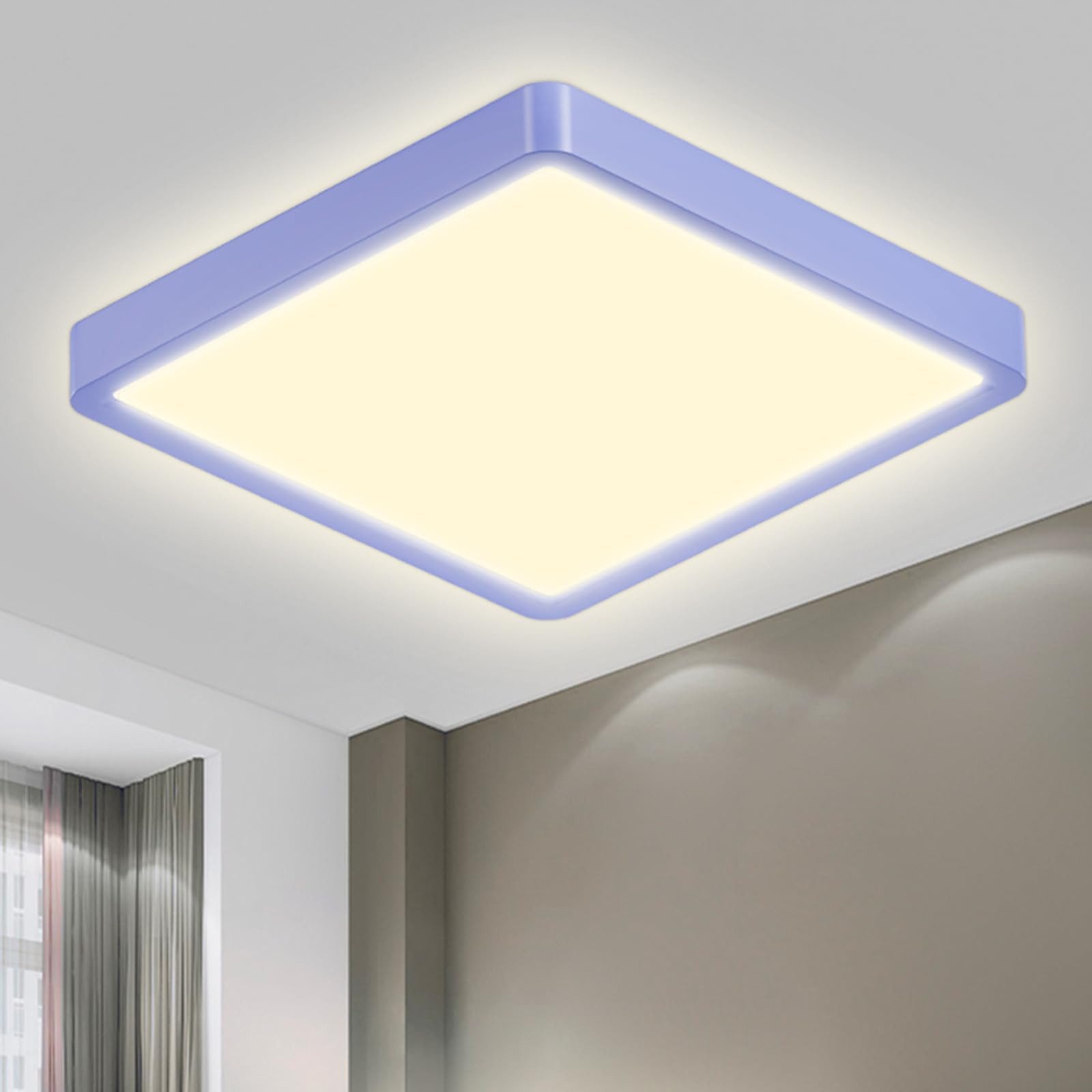 LQWELL LED Deckenleuchte Quadrat Flach LED günstig online kaufen