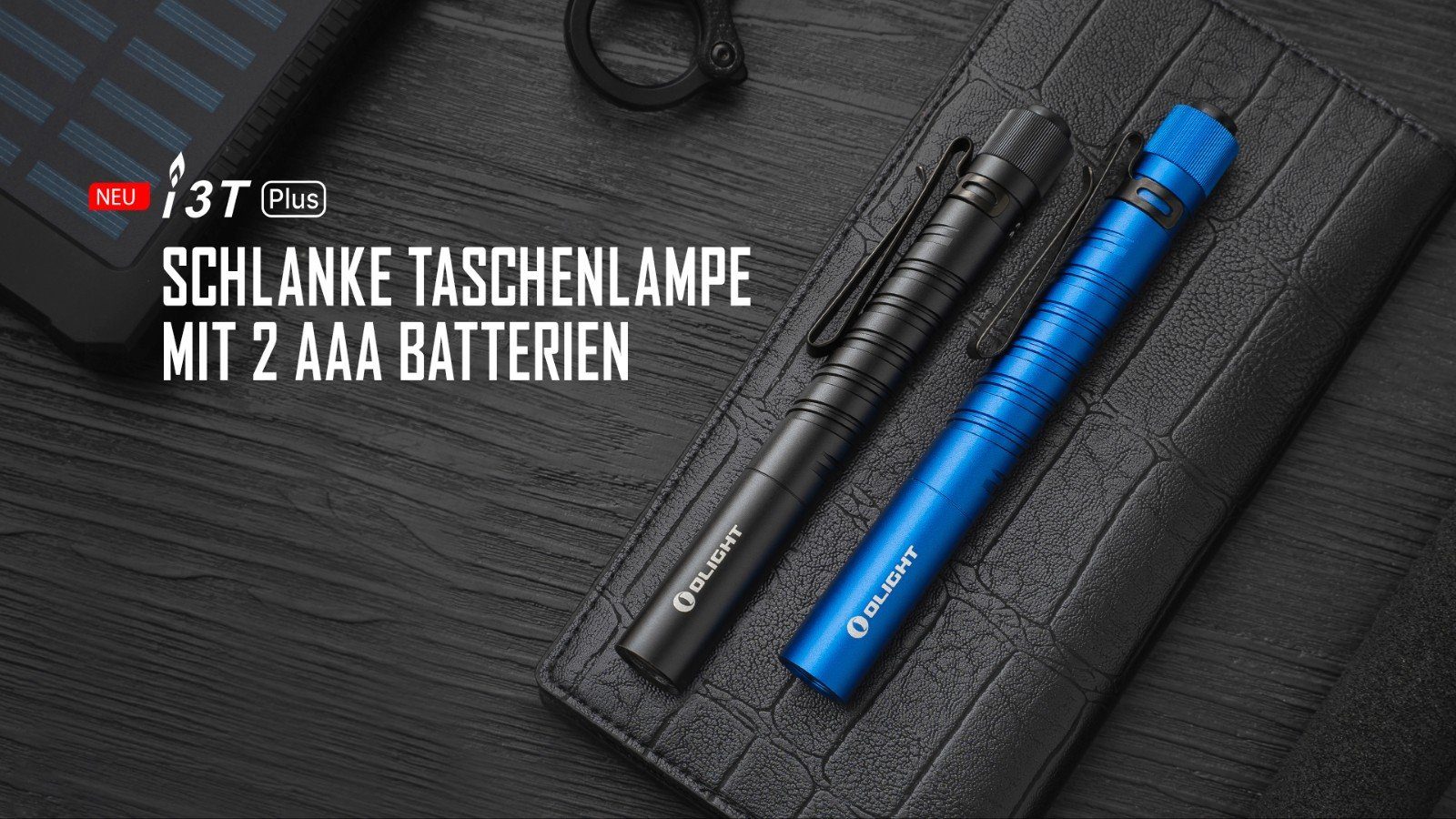 I3T LED Outdoor Taschenlampe EOS und OLIGHT Lesen kleine für Schwarz Notfall PLUS Camping LED-Taschenlampe,