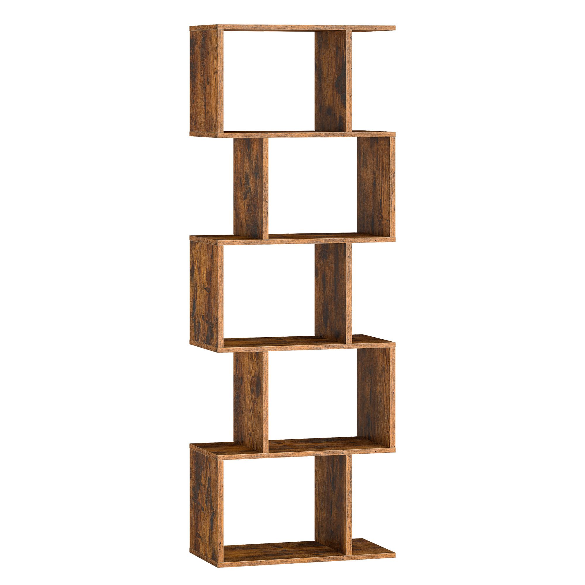 VASAGLE Bücherregal, 1-tlg., 5 stöckiges Bücherregal, 24 x 40 x 159 cm, Standregal, Büroregal