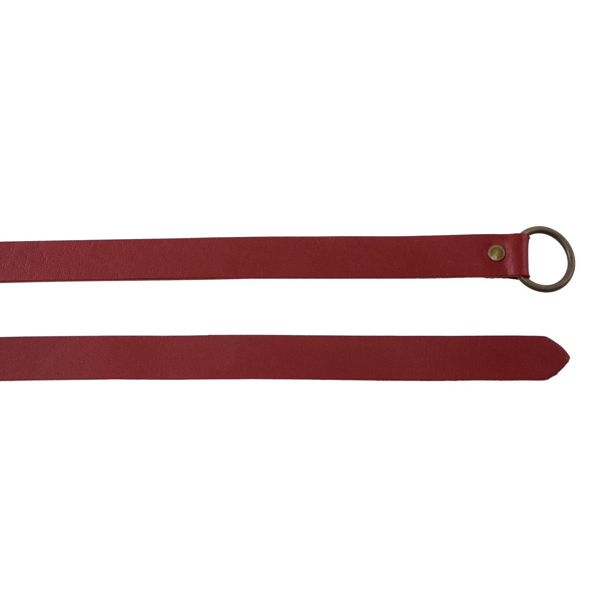 Vehi Mercatus Ritter-Kostüm Mittelalterlicher Langgürtel aus Leder mit Eisenring, 190 cm, div.