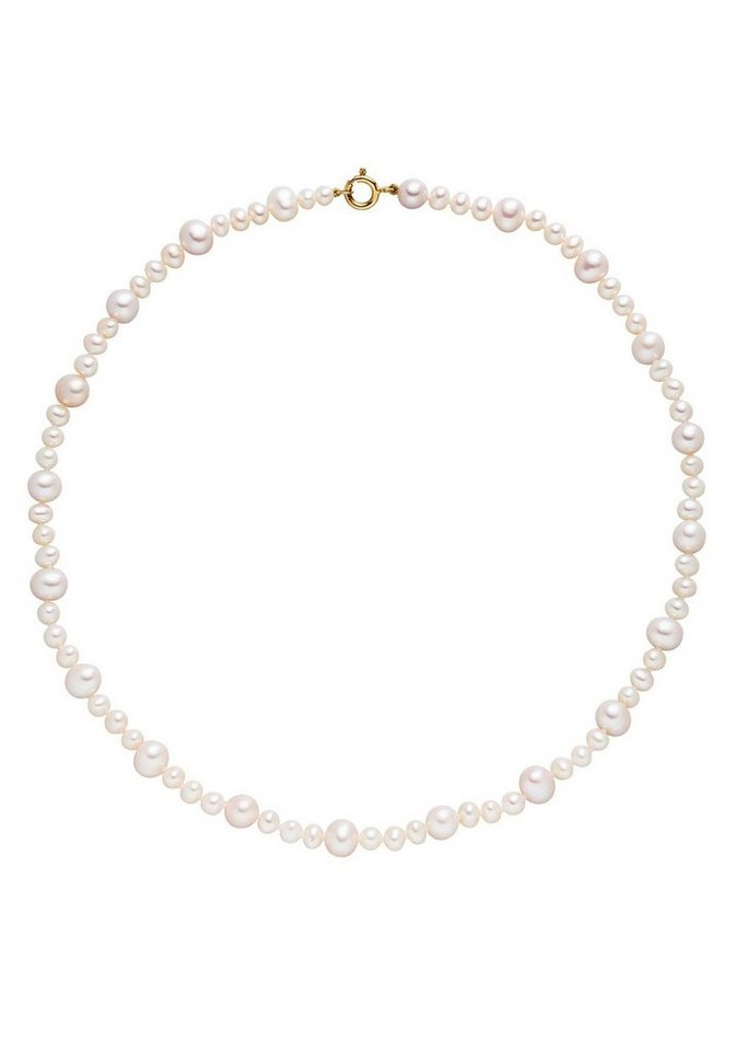 Firetti Perlenkette Schmuck Geschenk Gold 375 Halsschmuck Halskette Perle,  zu Kleid, Shirt, Jeans, Sneaker! Anlass Geburtstag Weihnachten