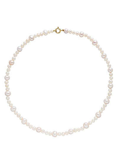 Firetti Perlenkette Schmuck Geschenk Gold 375 Halsschmuck Halskette Perle, zu Kleid, Shirt, Jeans, Sneaker! Anlass Geburtstag Weihnachten