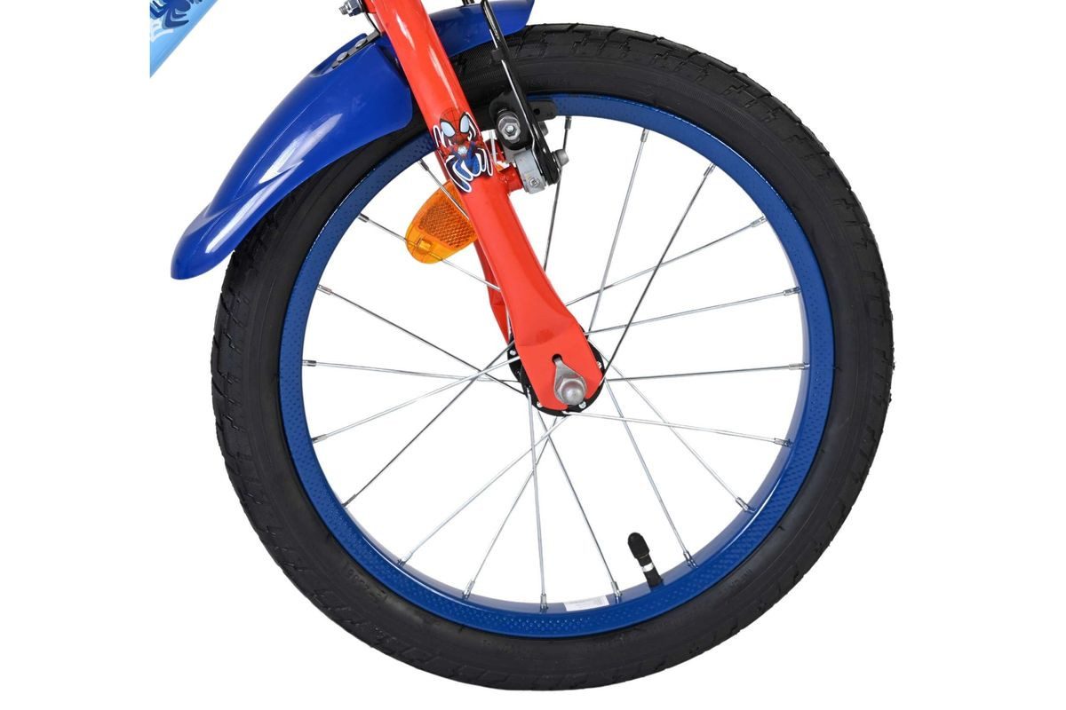 Volare Kinderfahrrad 16 Zoll Kinder Fahrrad Rad Marvel Spidey Amazing Friends 20584-CB16, 1 Gang, Rücktritt, Stützräder, Schutzbleche, Kettenschutz