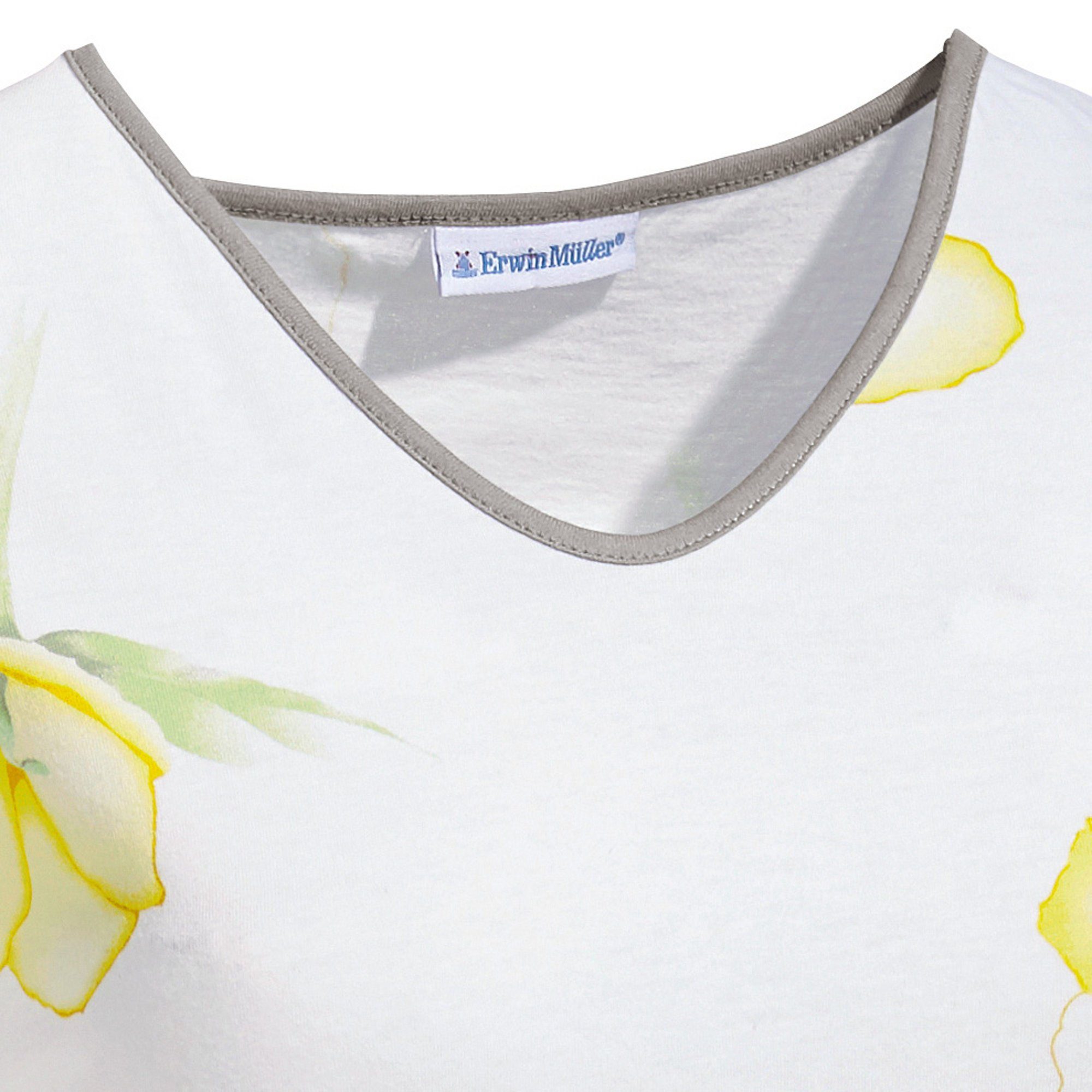 Erwin Nachthemd Single-Jersey Damen-Nachthemd Blumen Müller