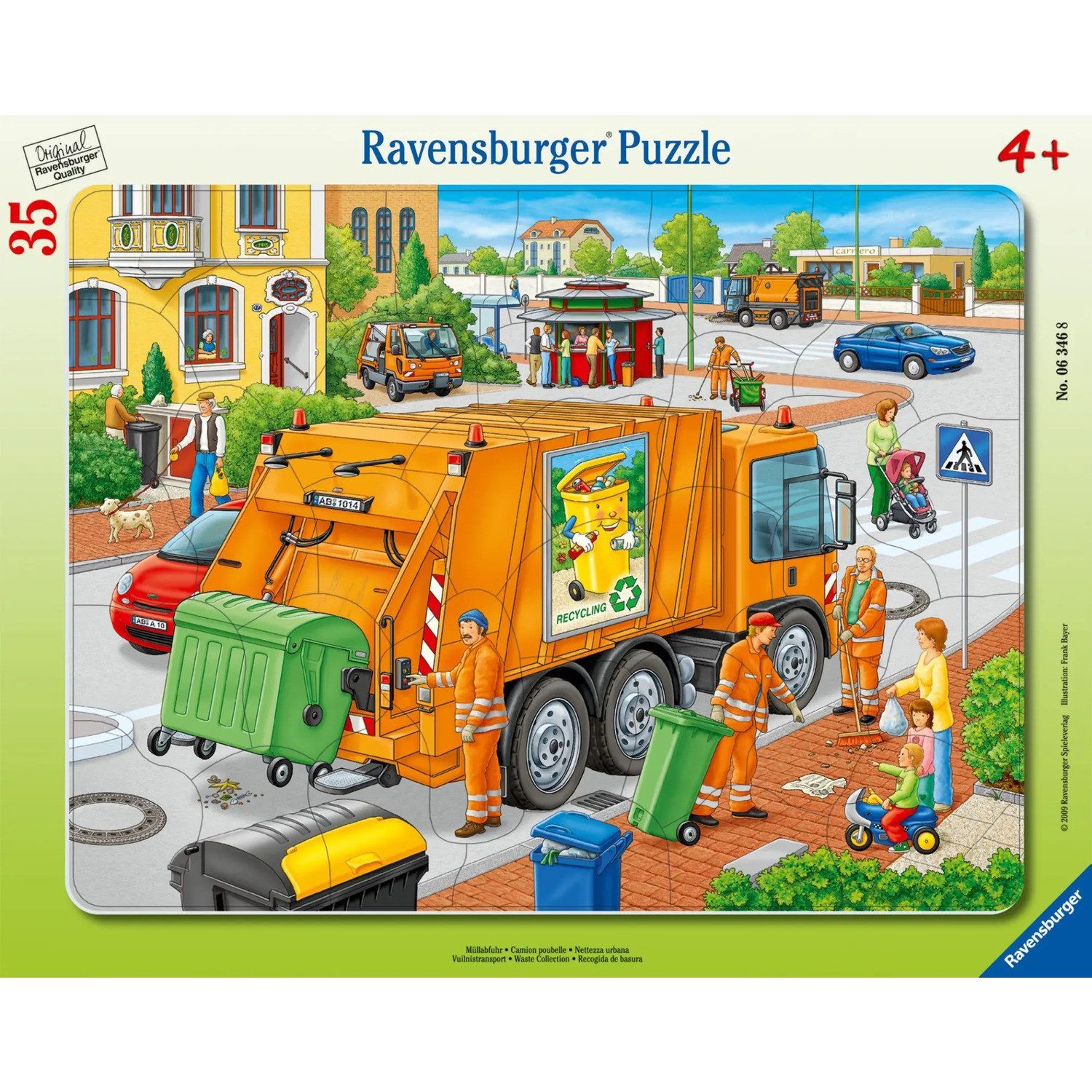 Ravensburger Puzzle Müllabfuhr. Rahmenpuzzle 35 Teile, 35 Puzzleteile günstig online kaufen