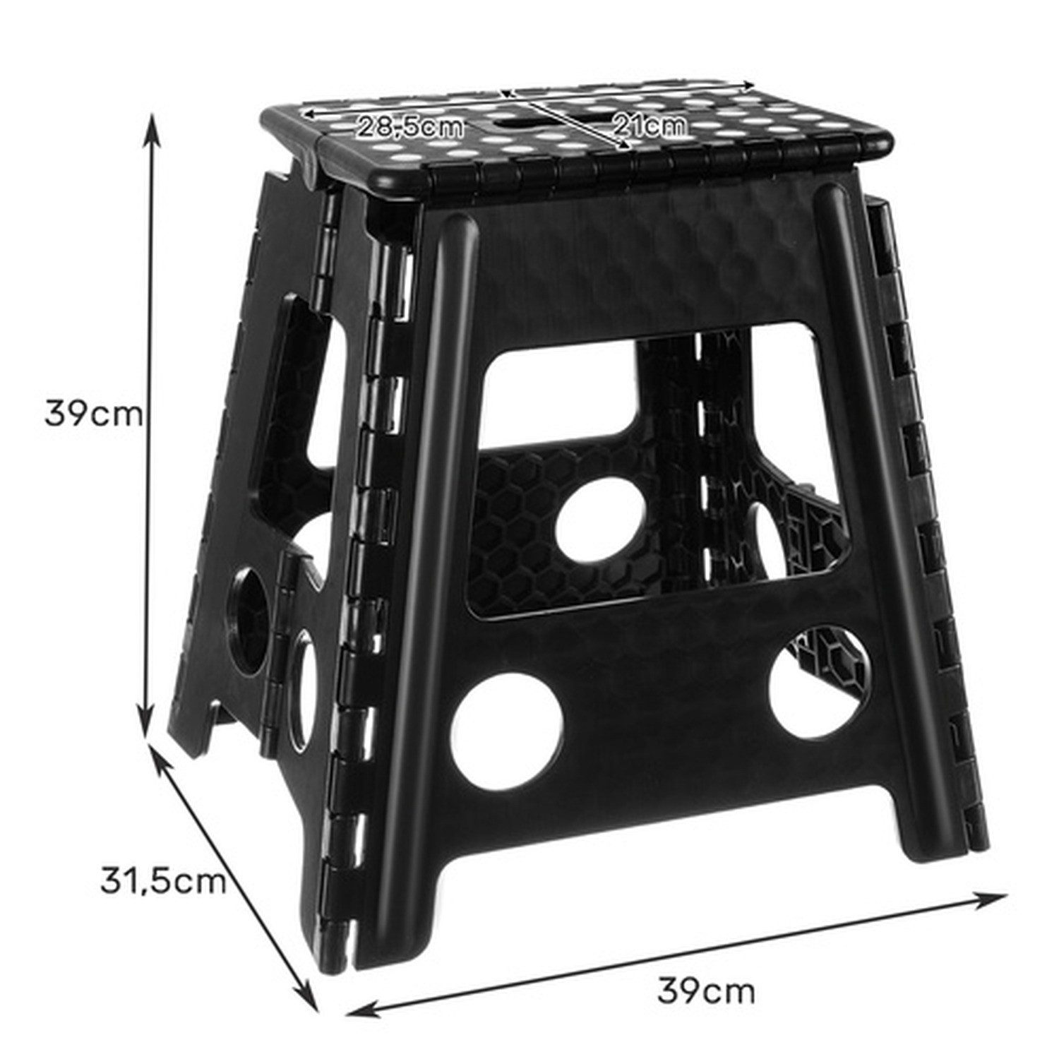 MALATEC Badhocker Klapphocker Falthocker (Spar-Set, 1 St., rutschfeste Füße), Belastbar bis 100 kg, für Kinder und Erwachsene geeignet