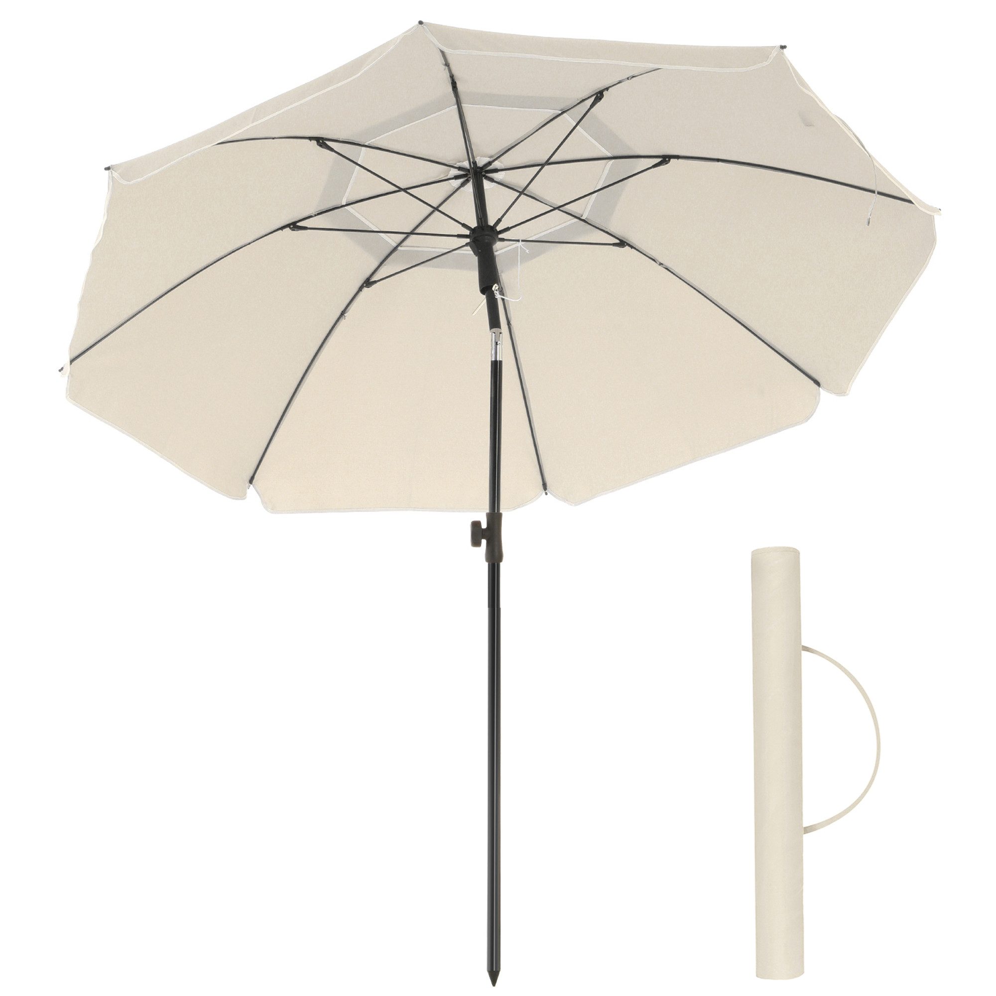 SONGMICS Sonnenschirm, ∅160cm,UPF 50+,mit Tragetasche,ohne Ständer günstig online kaufen