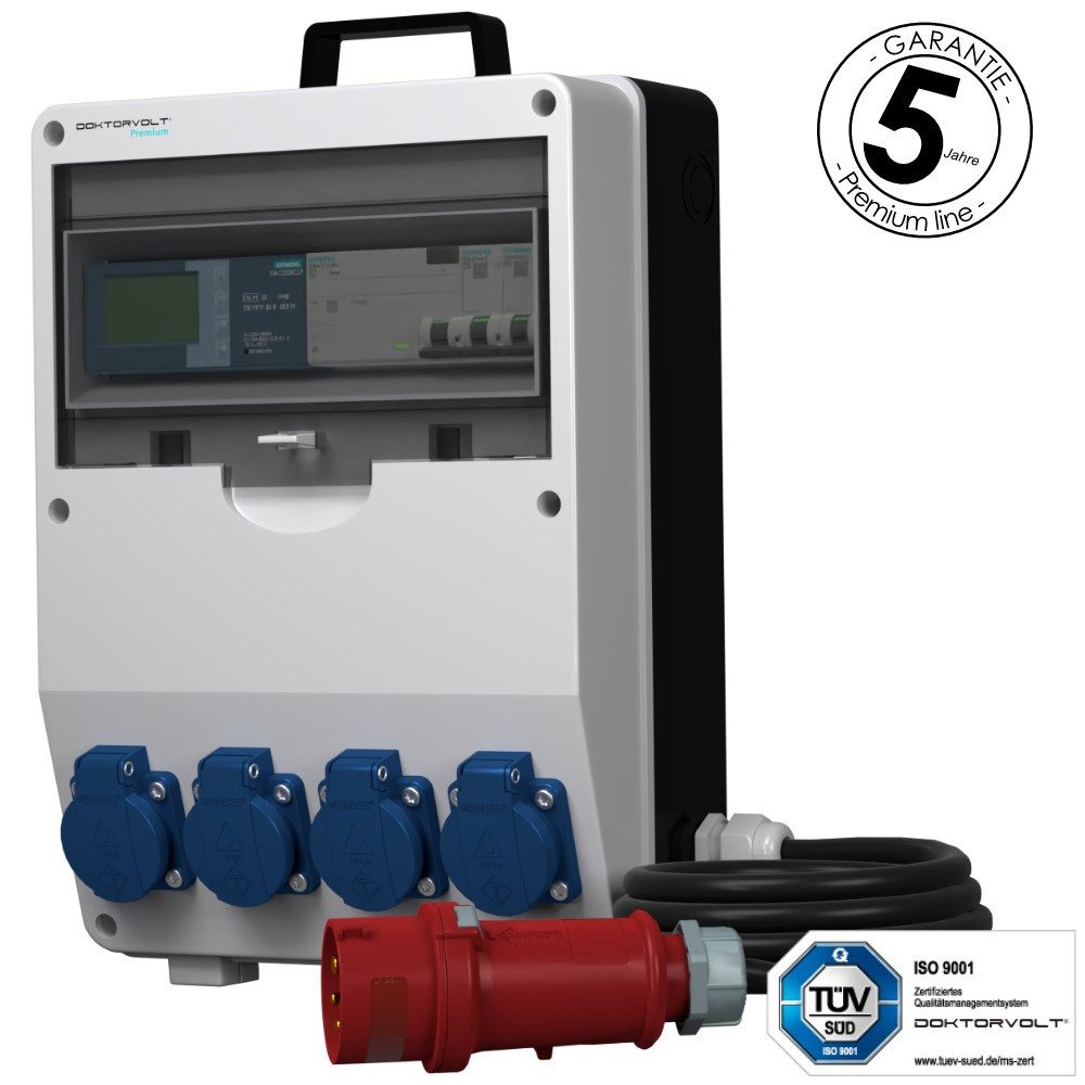 Doktorvolt Stromverteiler EEG Распределители pTD-S/FI 4x230V Zähler Электропровод Stromverteiler mit SIEMENS