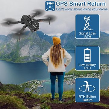 Weinsamkeit GPS mit Kamera 3KM Große Reichweite 5G WiFi FPV für AnfängerErwachsene Drohne (4K, 40 Min. Flugzeit Bürstenloser Motor Follow-Me/Rückkehr RC Quadrocopter)