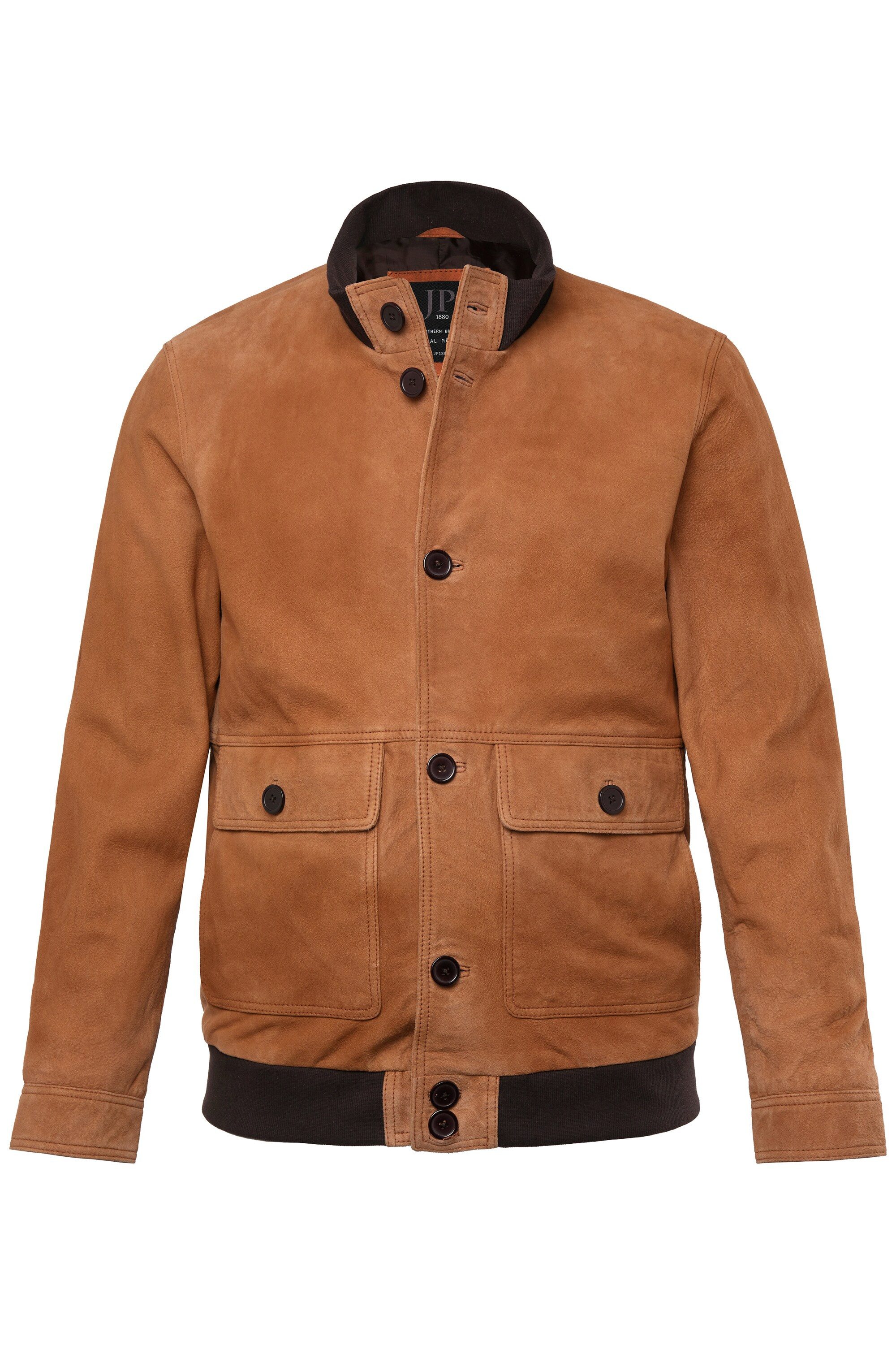JP1880 Lederjacke Lederjacke Leder Lammnappa Collegekragen günstig online kaufen