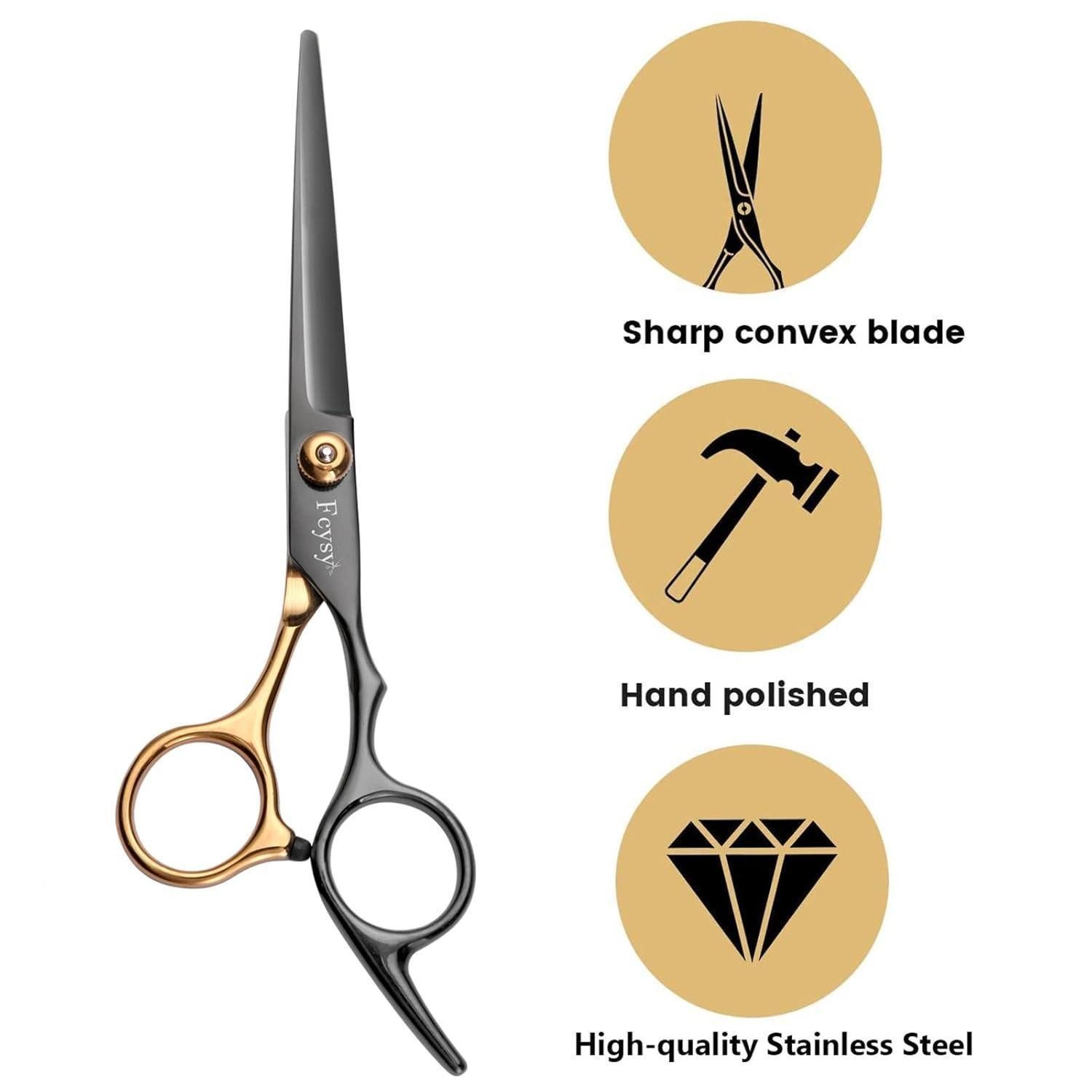 LuxusKollektion Scheren-Set Friseurschere Haarschneideschere Effilierschere Set 11 Stk Profi – Bild 3 von 5