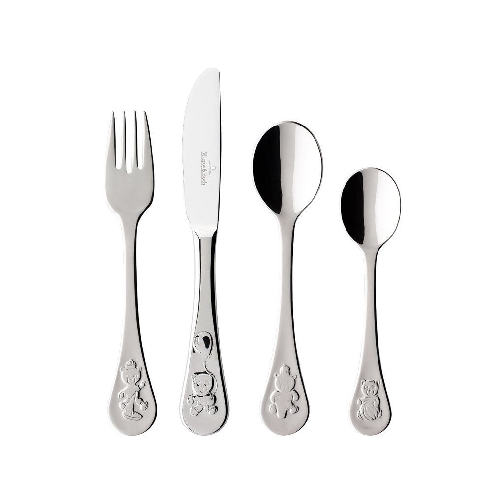 Villeroy & Boch Kinderbesteck Kid's Dining Kinderbesteck, 4tlg (4-tlg), 1 Personen, Edelstahl, Edelstahl, 4 Stck, spülmaschinenfest