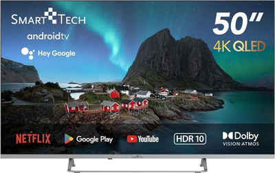 Smart Tech 50QA20V3 QLED-Fernseher (50 Zoll, 4K Ultra HD, 4K-UHD Quantum-Dot TV: Android 11, HDR, 60Hz, Google Assistant, VESA, 4K-UHD Quantum-Dot TV: Android 11, HDR, 60Hz, Google Assistant, VESA)
