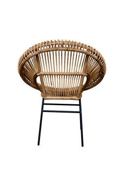 dynamic24 Esszimmerstuhl, Stuhl Rattan natur