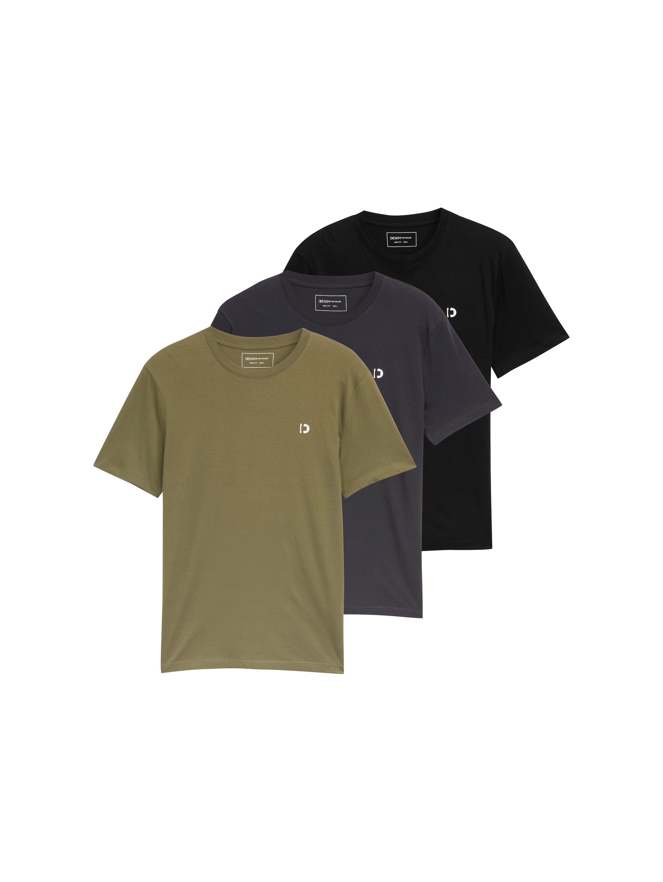 TOM TAILOR Denim T-Shirt (Packung, 3-tlg) günstig online kaufen