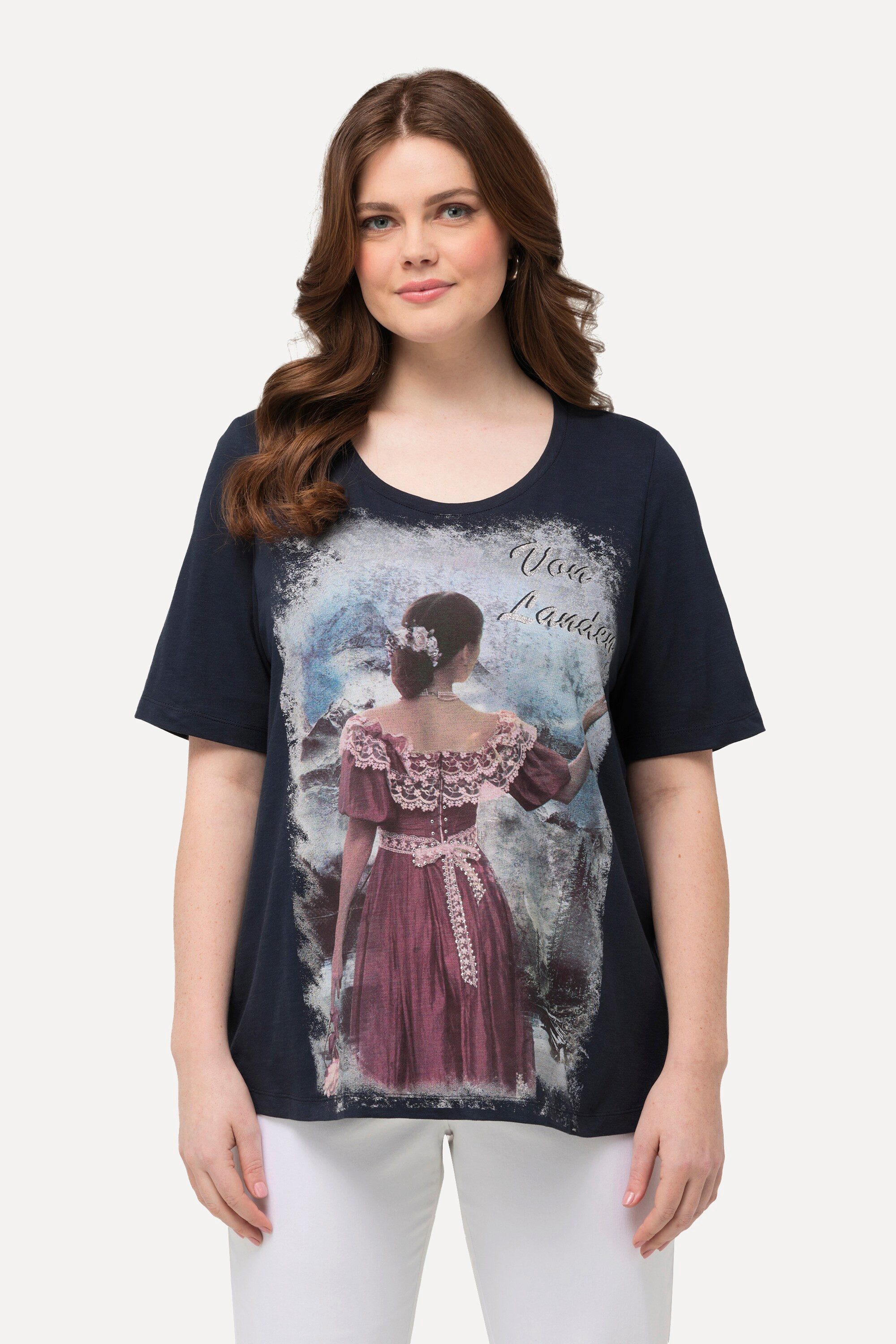Ulla Popken T-Shirt T-Shirt Trachtenmotiv Classic günstig online kaufen