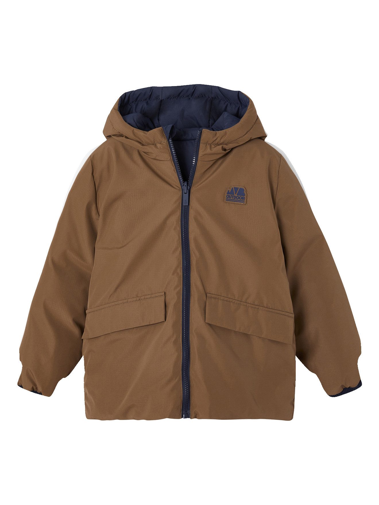 Parka Jungen Jacke mit Kapuze und Recycling-Polyester