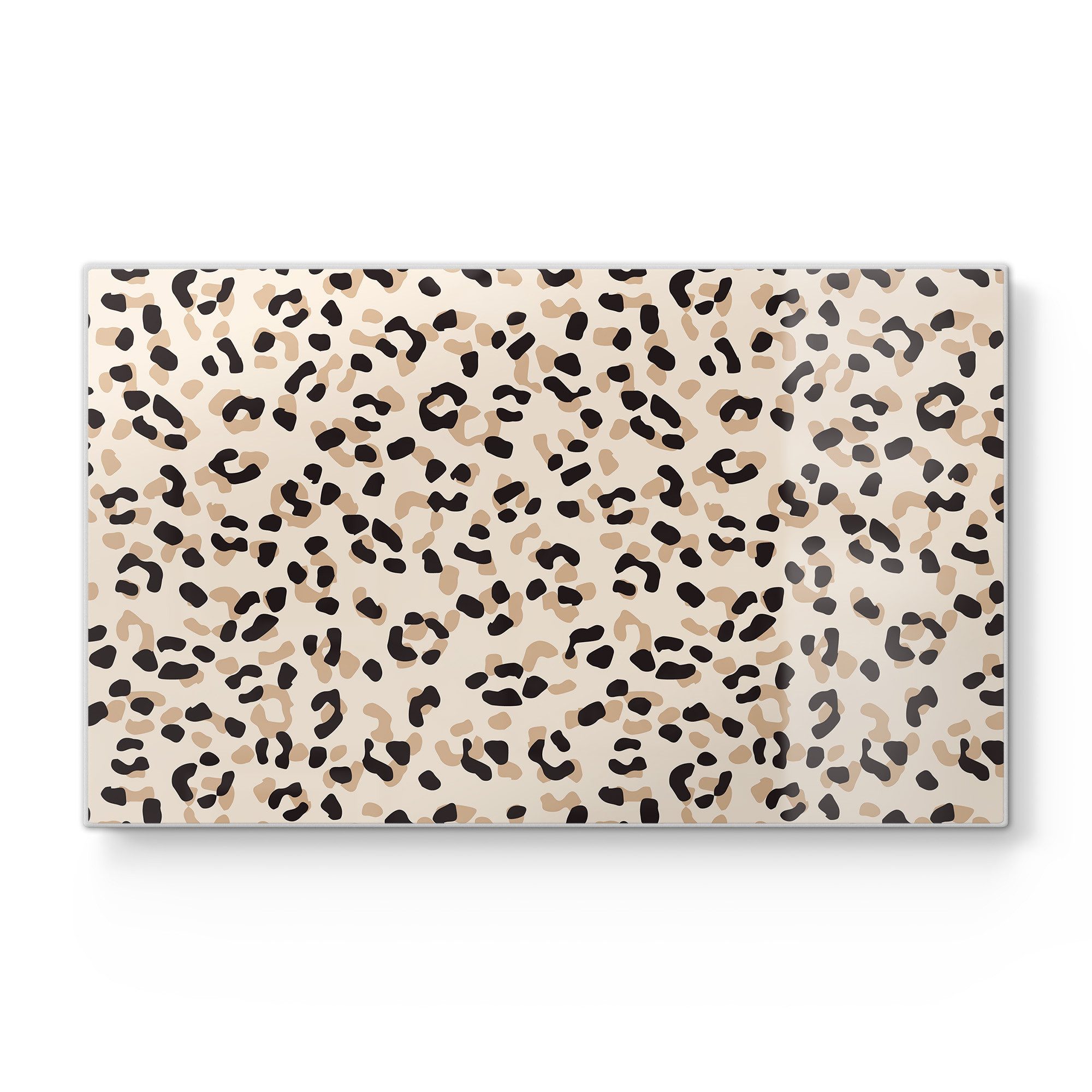 DEQORI Schneidebrett 'Leopardenglanz', Glas, Platte Frühstücksbrett Schneideplatte