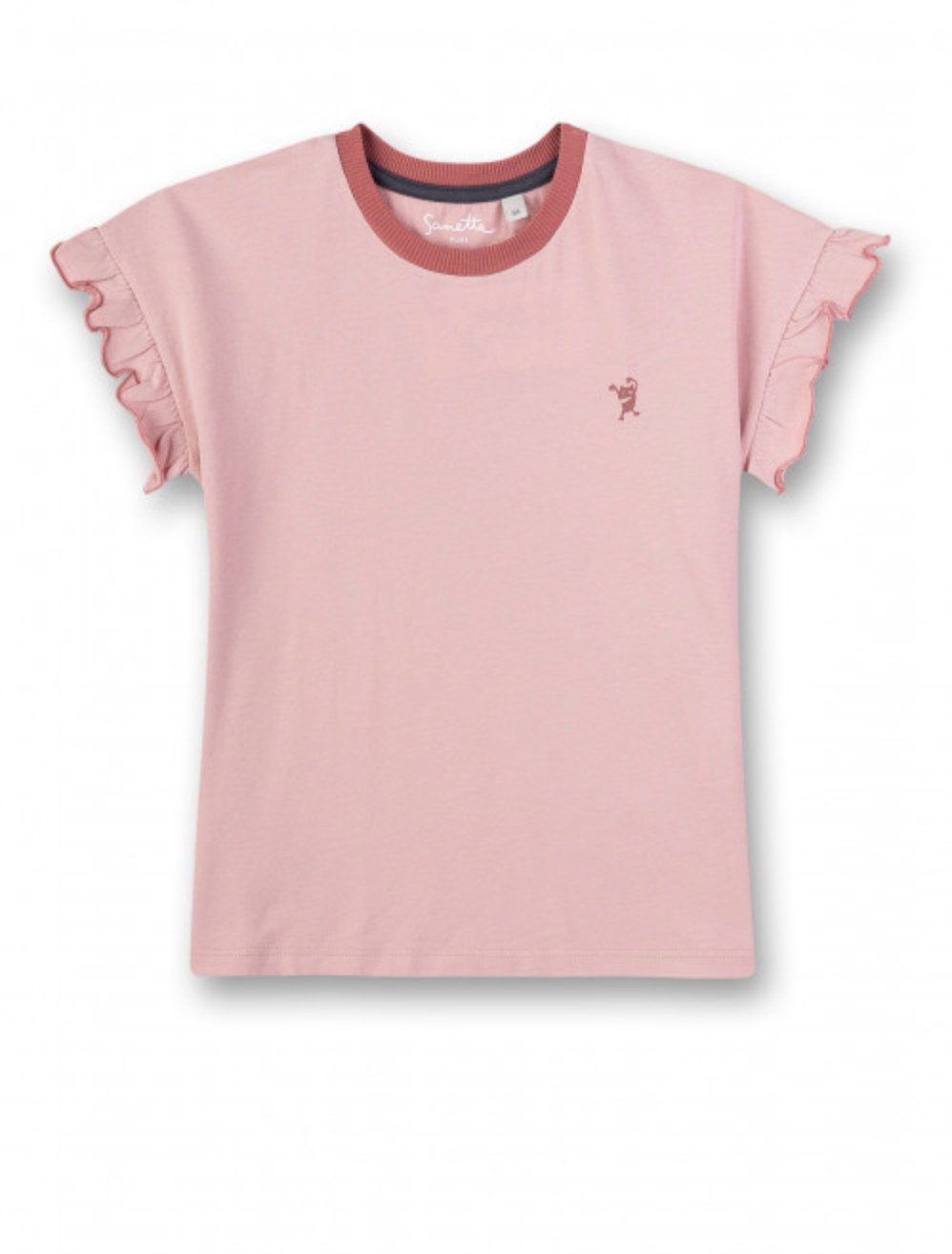 Sanetta PURE T-Shirt Mädchen T-Shirt mit Rüschenärmeln aus Bio-Baumwolle