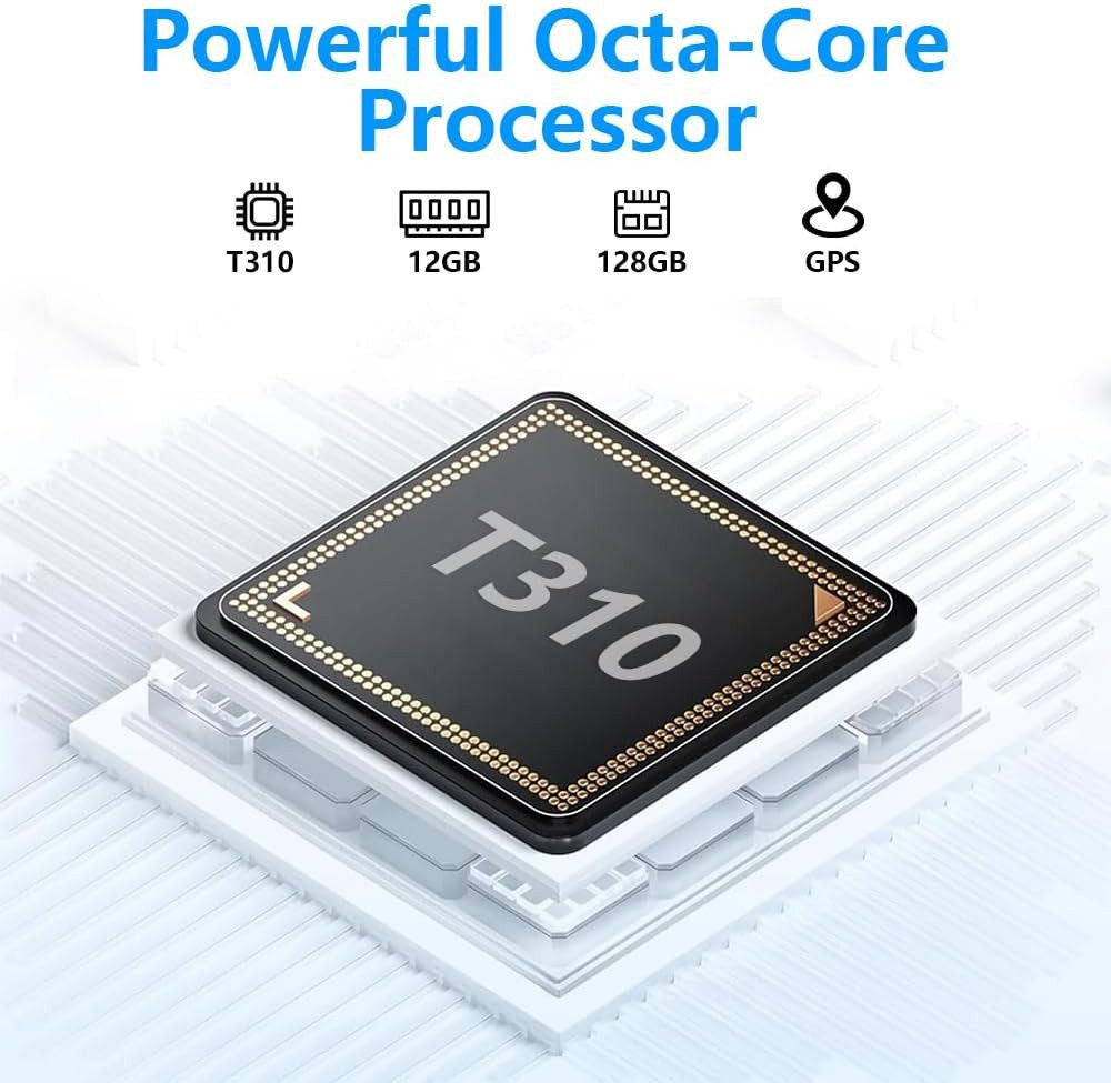 Crelander 8000 mAh Akku, 1280 x 800 Touchscreen Tablet (10.1", 128 GB, Android 15, mit 5G Bluetooth/WiFi, Bundle mit Hülle, Tastatur, Maus & Stift)