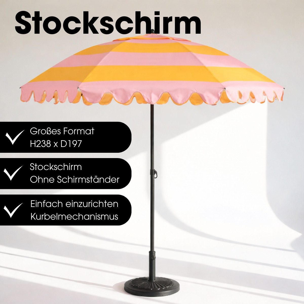Mica Decorations Sonnenschirm Mica Decorations Neigbarer Sonnenschirm 238 x Ø195 cm – Bild 2 von 5