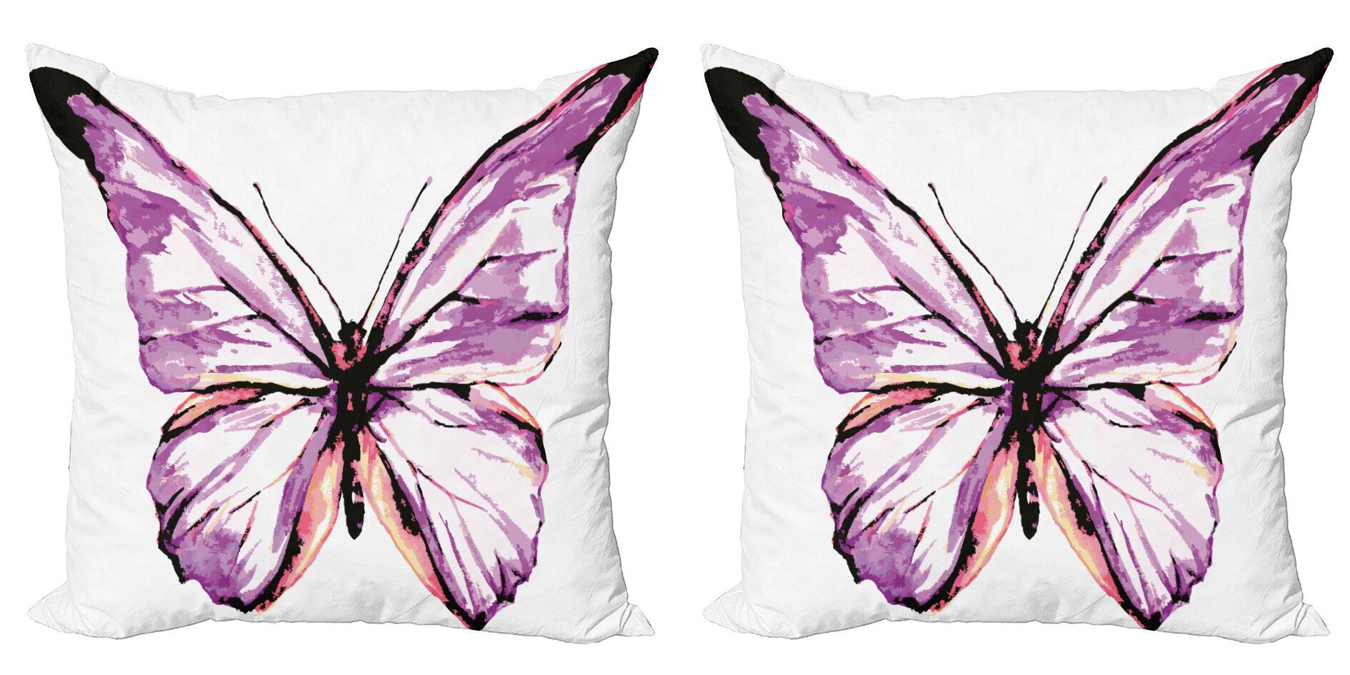 Schmetterlingsflügel Modern (2 Stück), Accent Digitaldruck, Kissenbezüge Abakuhaus Tier Doppelseitiger