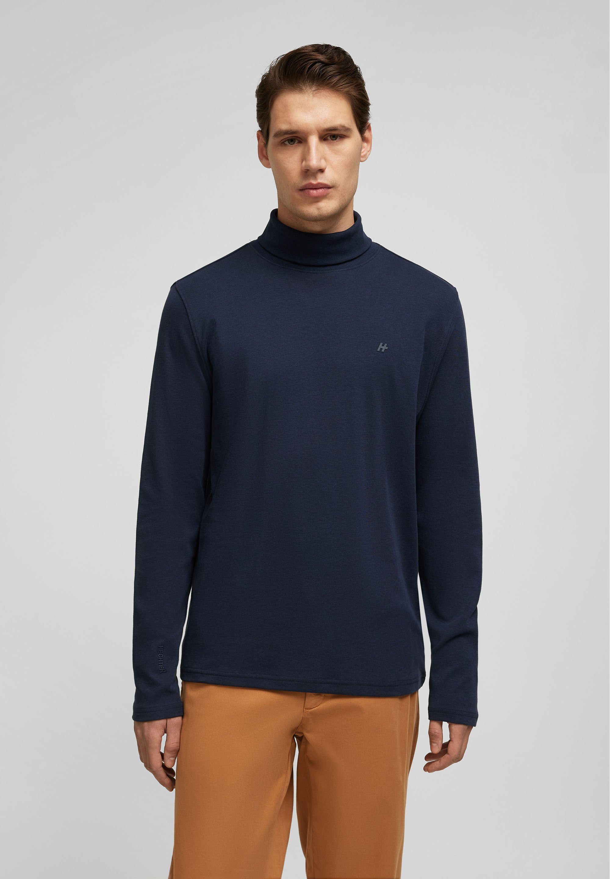 HECHTER PARIS Poloshirt Mit Rollkragen midnight blue