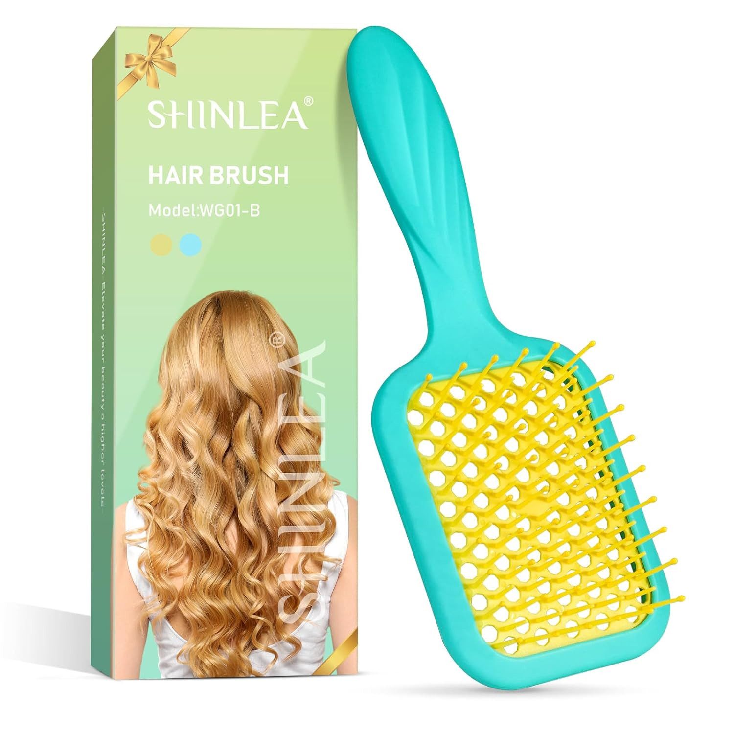 SHINLEA Haarkamm Haarbürste ohne Ziepen für nasses und trockenes Haar, ‎Eliminates pulling or snagging, Increases shine