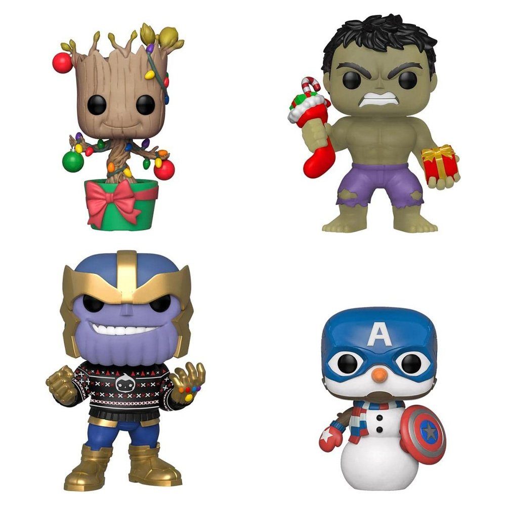 Funko Actionfigur POP! Happy Holidays Exclusive 4er Pack - Marvel