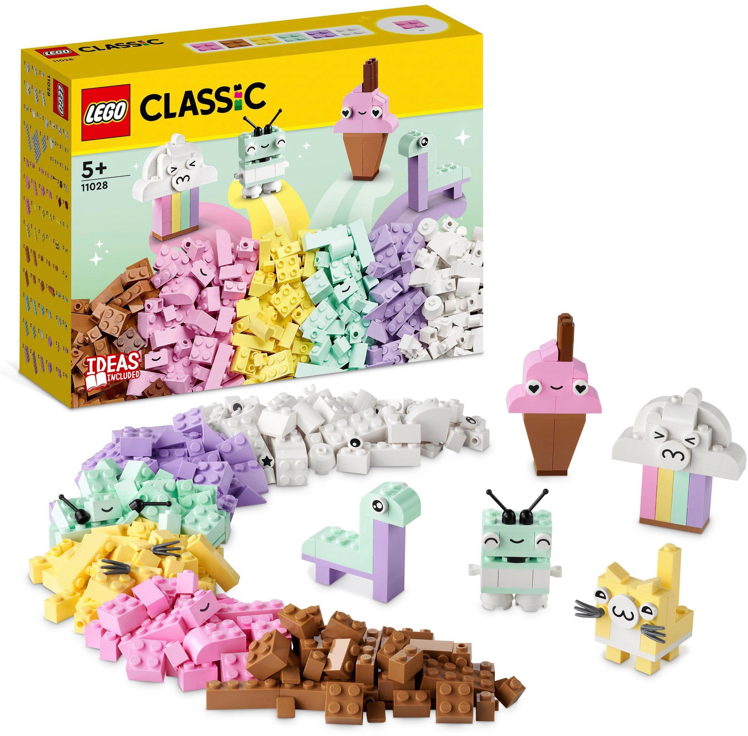 LEGO® Konstruktionsspielsteine Pastell Kreativ-Bauset (11028), LEGO® Classic, (333 St)