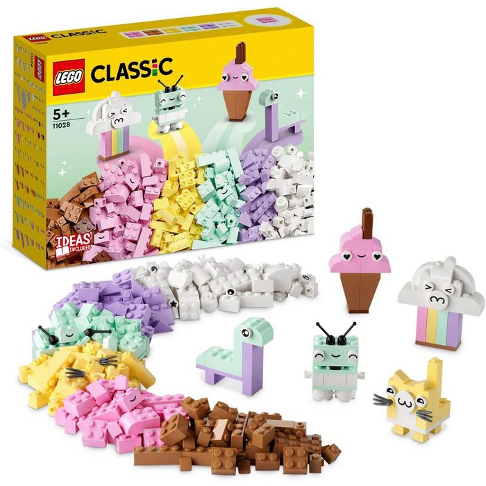 LEGO® Konstruktionsspielsteine Pastell Kreativ-Bauset (11028) LEGO® Classic (333 St)
