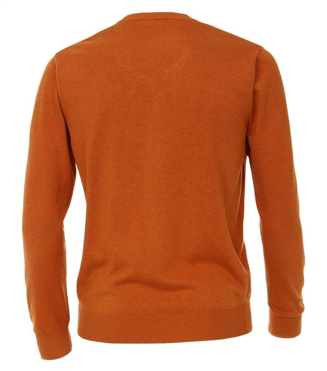 Redmond V-Ausschnitt-Pullover REDMOND Casual Herren Pullover Langarm V-Neck Comfort Orange