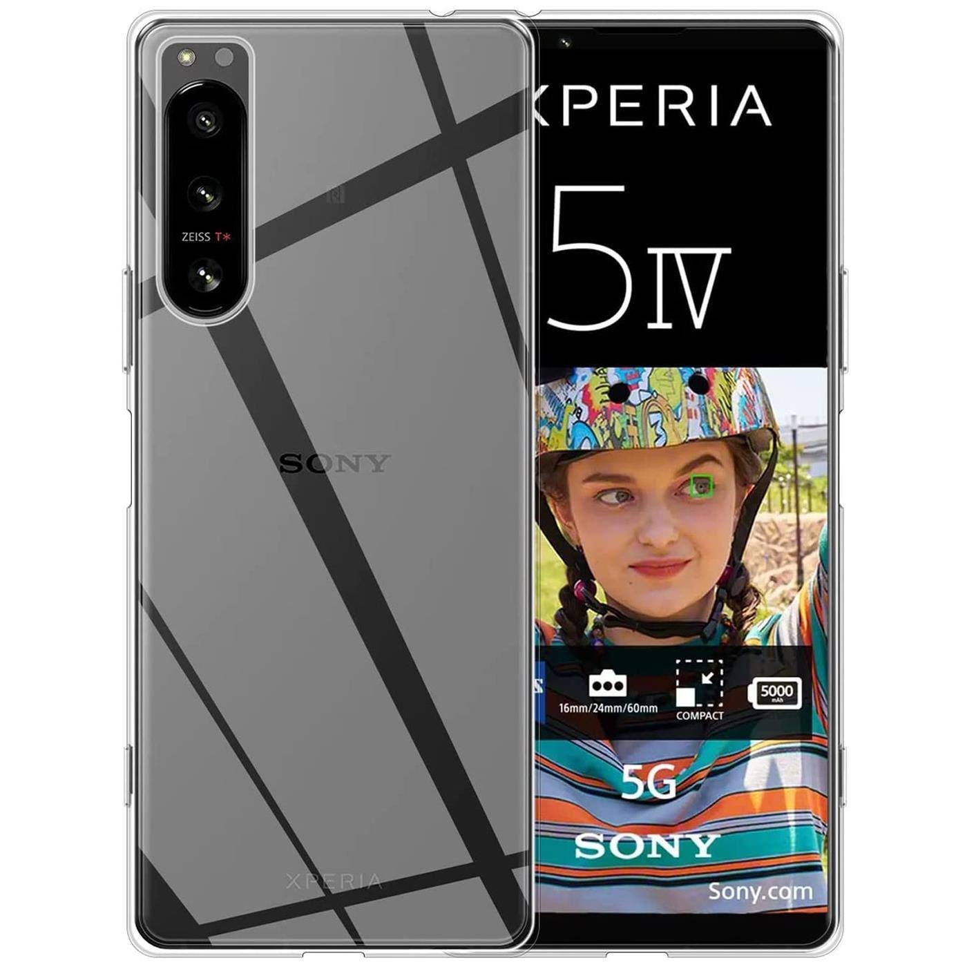 CoolGadget Handyhülle Transparent Ultra Slim Case für Sony Xperia 5 IV 6,1 Zoll, Silikon Hülle Dünne Schutzhülle für Xperia 5 IV 2022 Hülle