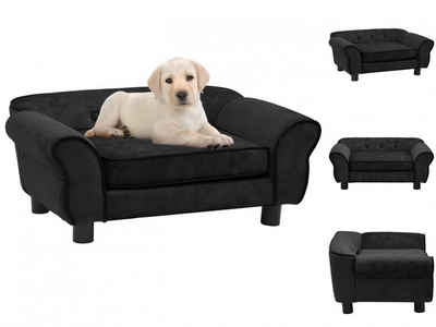 vidaXL Hundekorb Hundesofa Schwarz 72x45x30 cm Plüsch