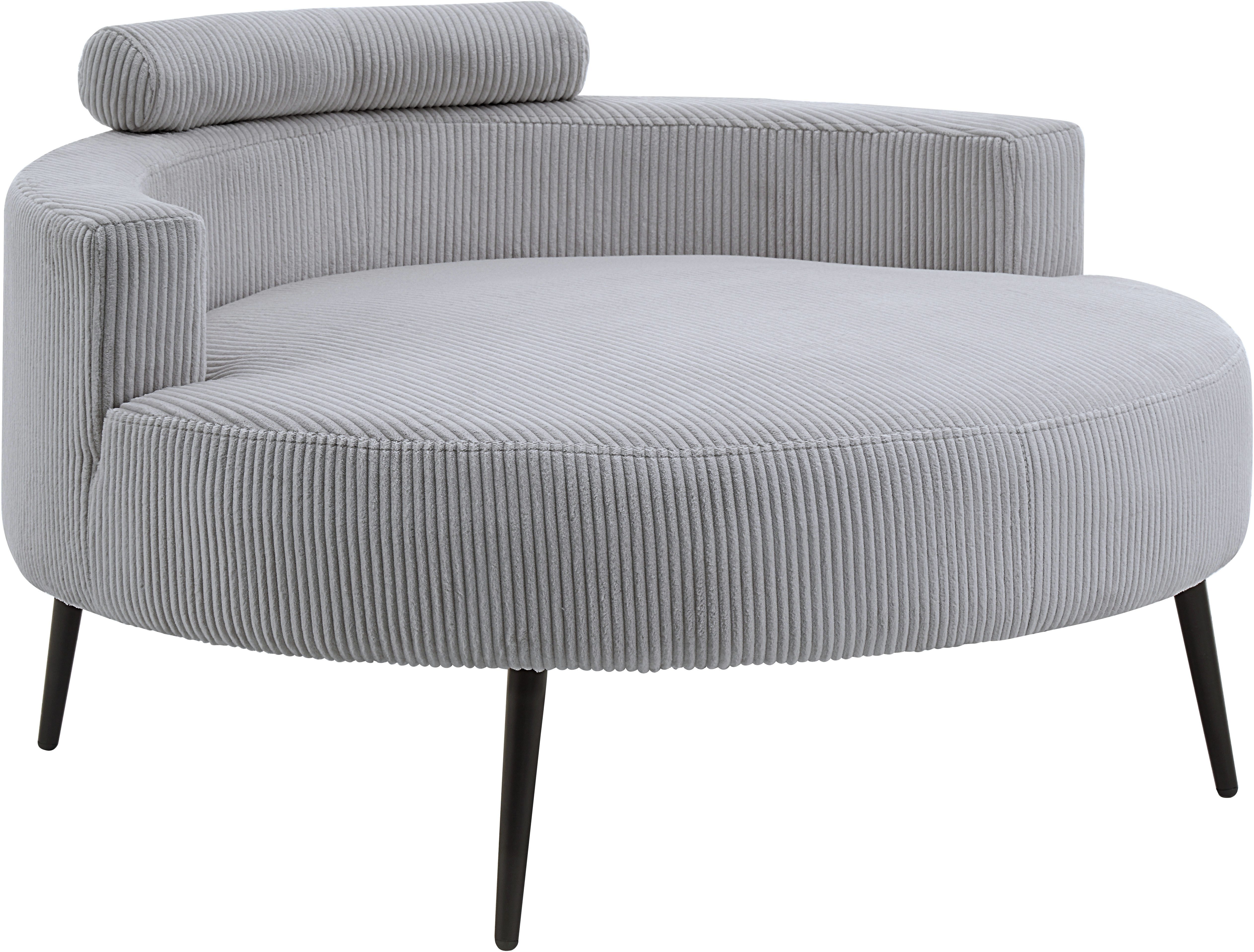 OTTO home Loveseat Riko Sessel, B: 110 cm, Sitzhöhe: 44 cm, XXL- Sessel, mit Stauraumhocker, Rückenstütze & 4 Zierkissen